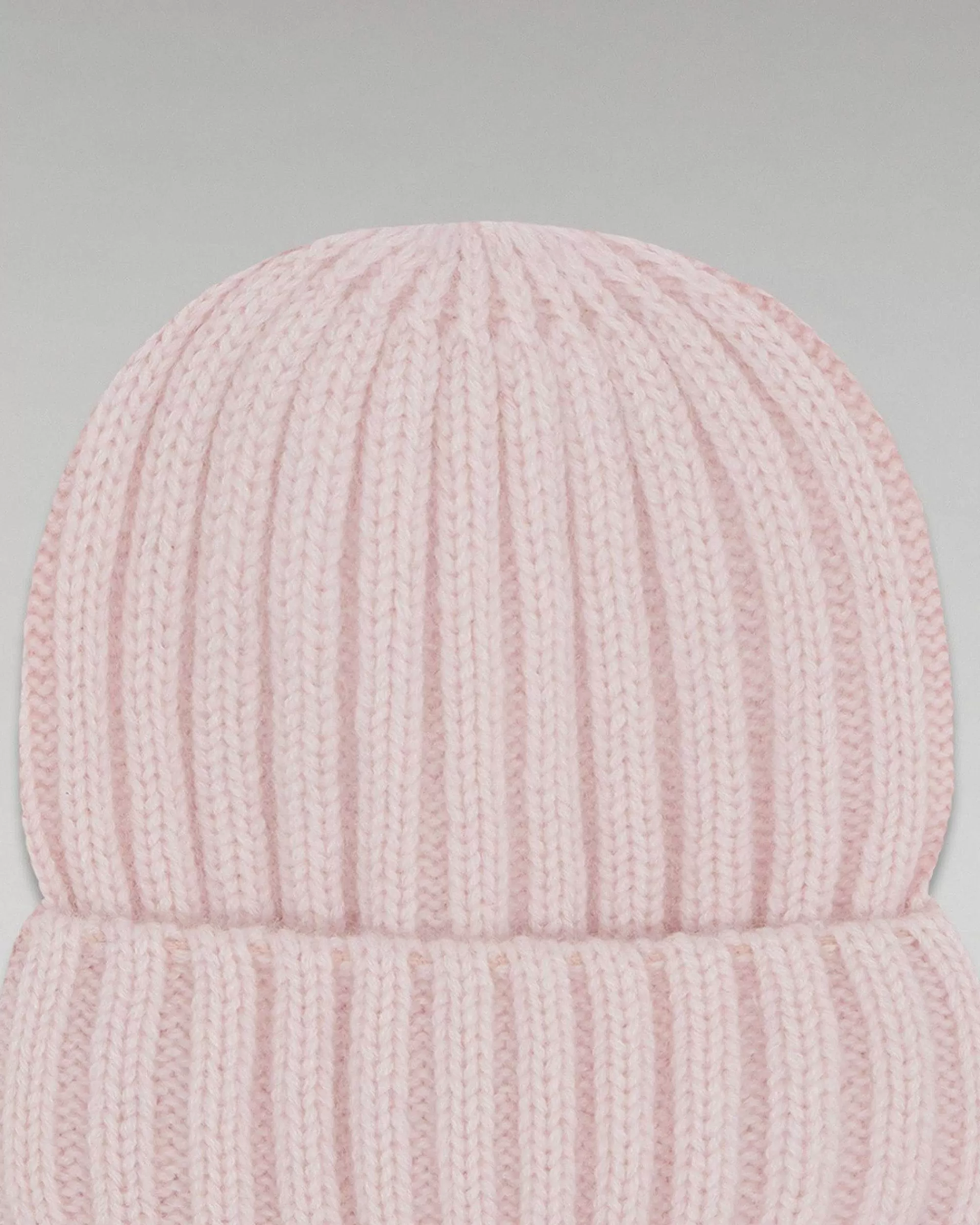 Shop FROM FUTURE Bonnet A Revers A Cotes Rose Poudre