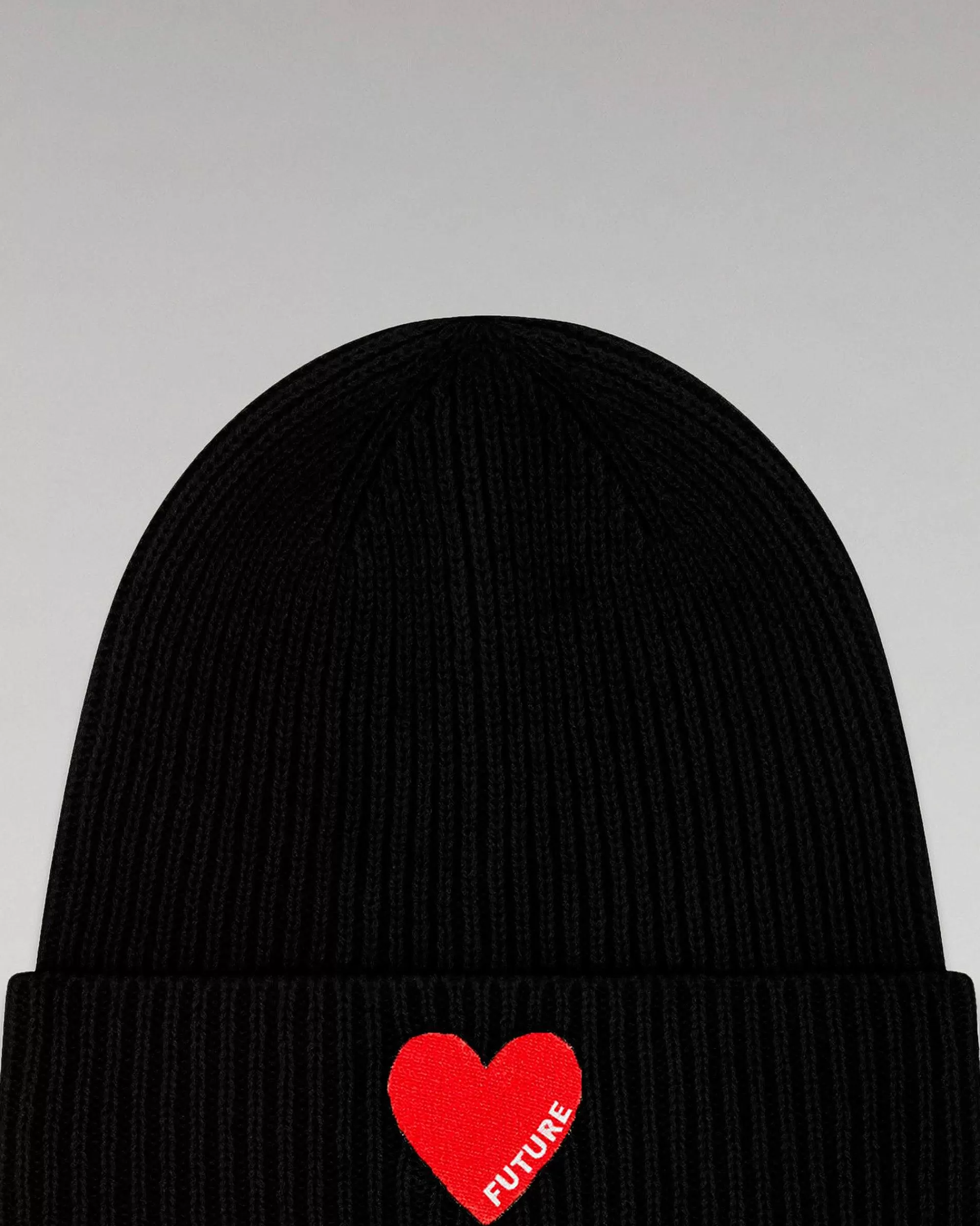 Clearance FROM FUTURE Bonnet A Revers Coeur Noir