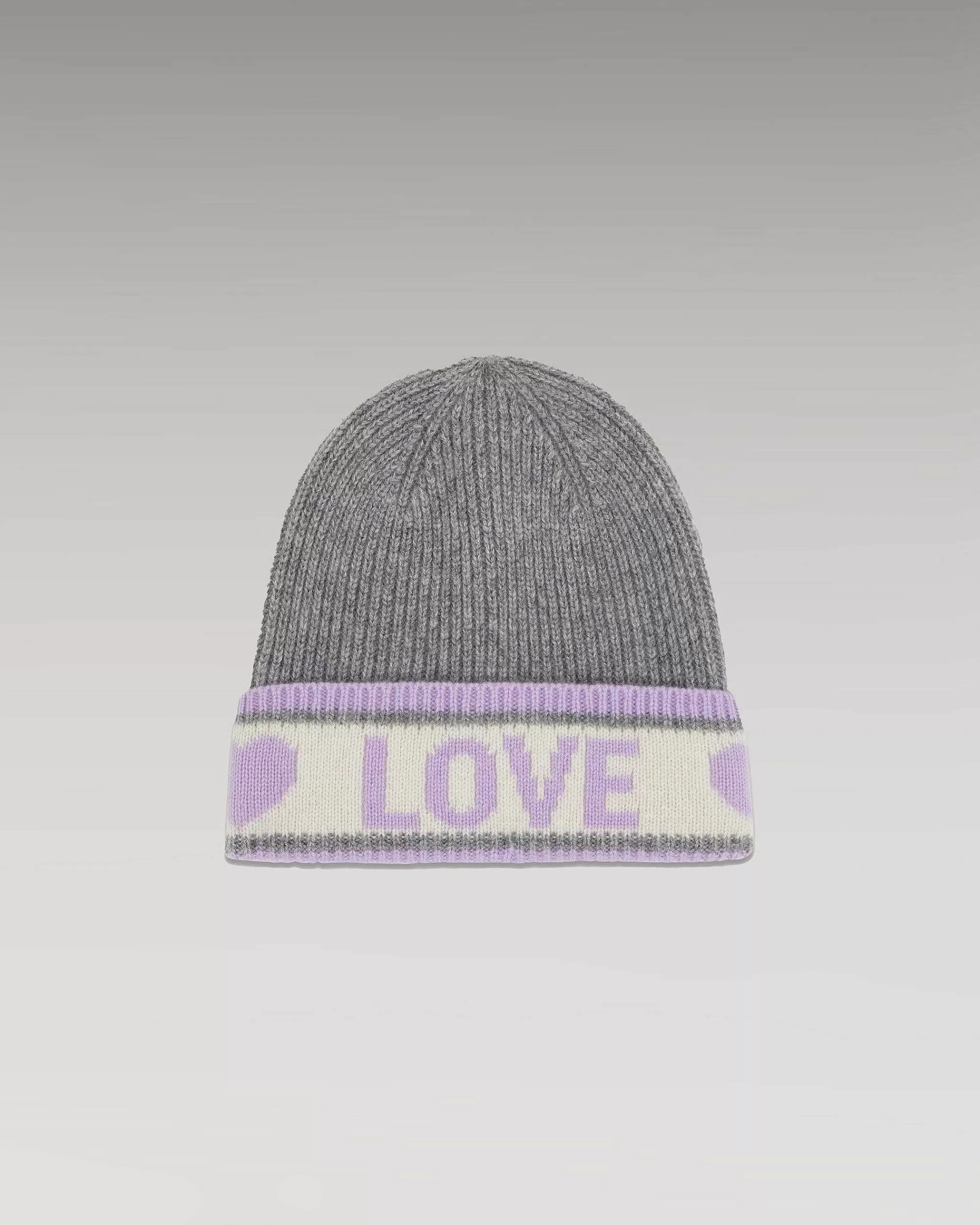 Sale FROM FUTURE Bonnet A Revers Love Gris Chine Fonce