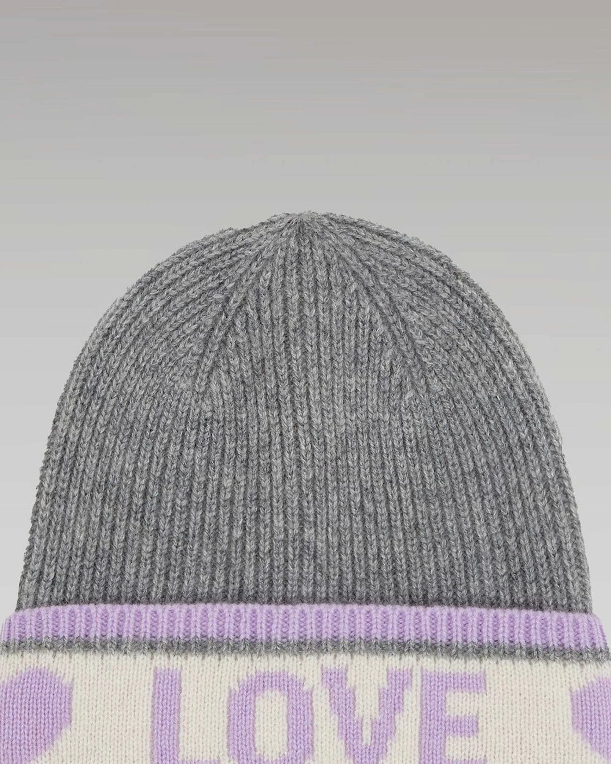 Sale FROM FUTURE Bonnet A Revers Love Gris Chine Fonce