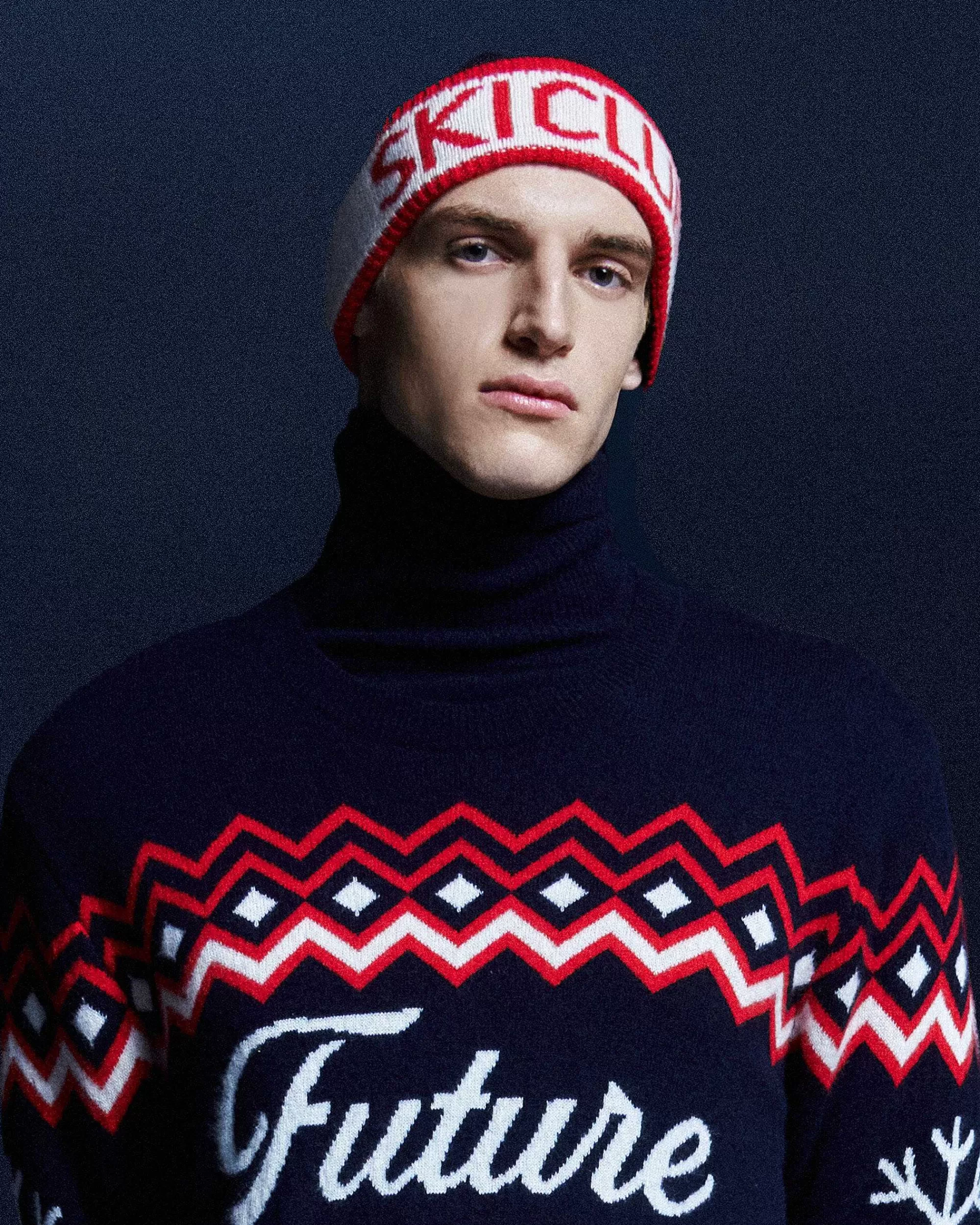 Clearance FROM FUTURE Bonnet A Revers Ski Club Navy