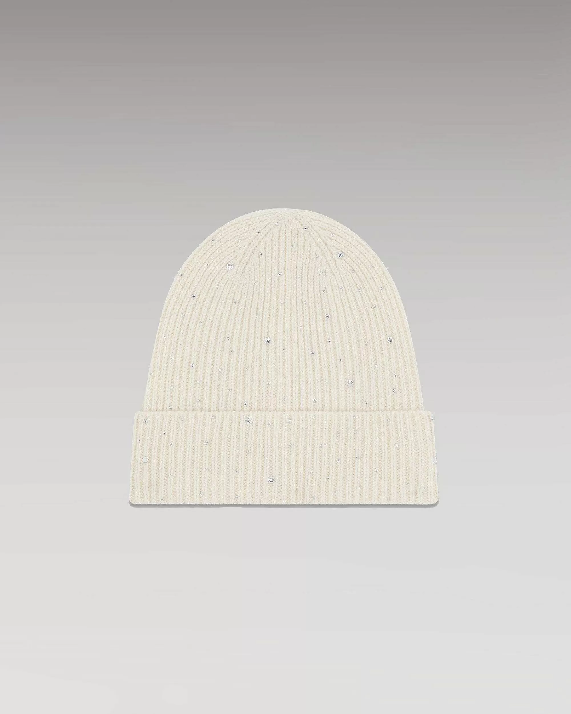 Best Sale FROM FUTURE Bonnet A Revers Strass Ecru