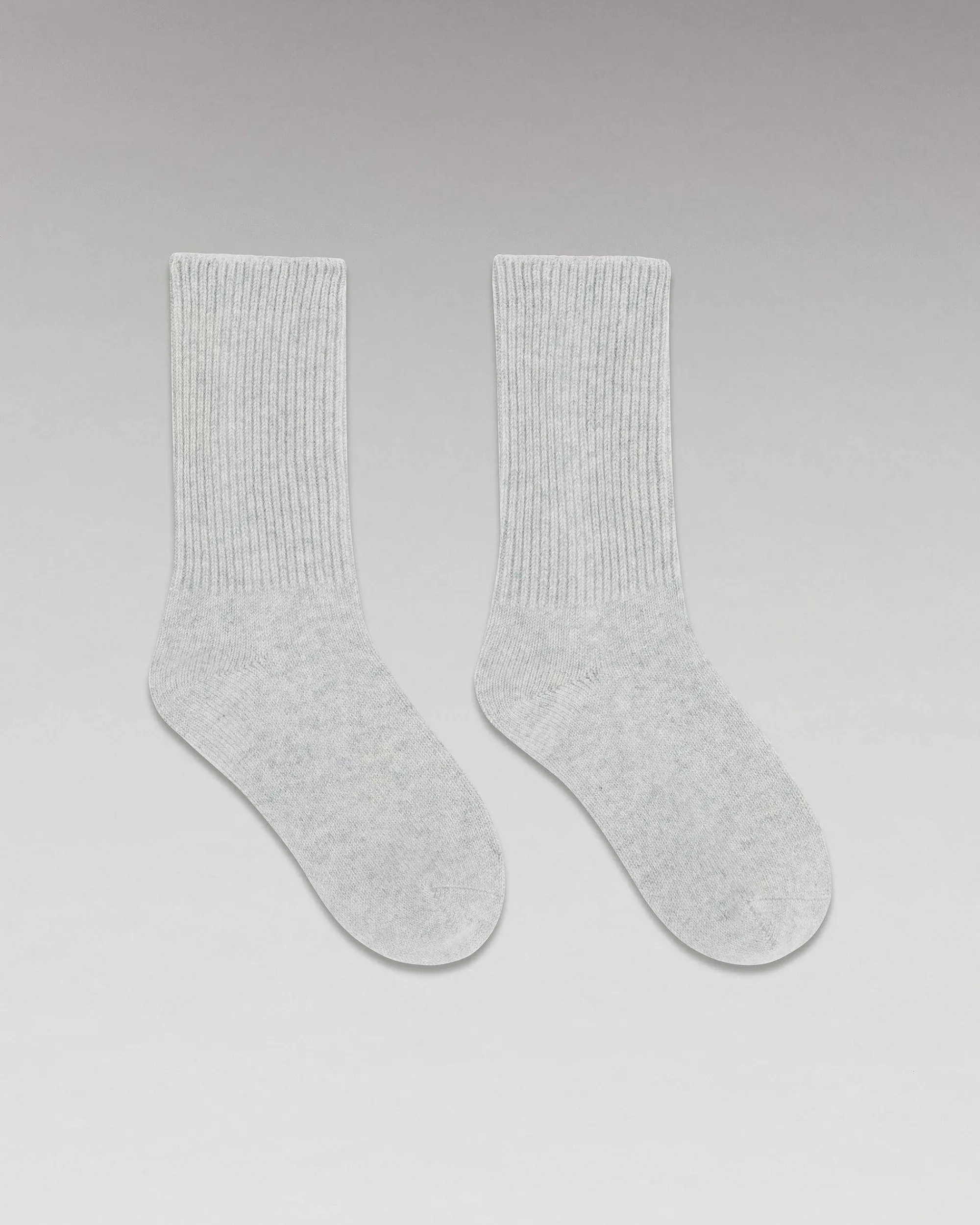 Flash Sale FROM FUTURE Chaussettes Mi-Hautes A Cotes Gris Chine Clair
