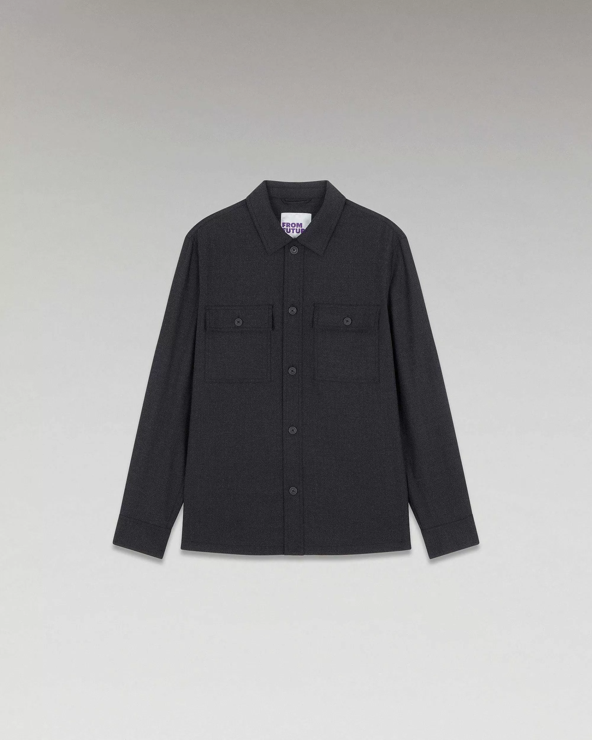 Best Sale FROM FUTURE Chemise Regular Poches Anthracite