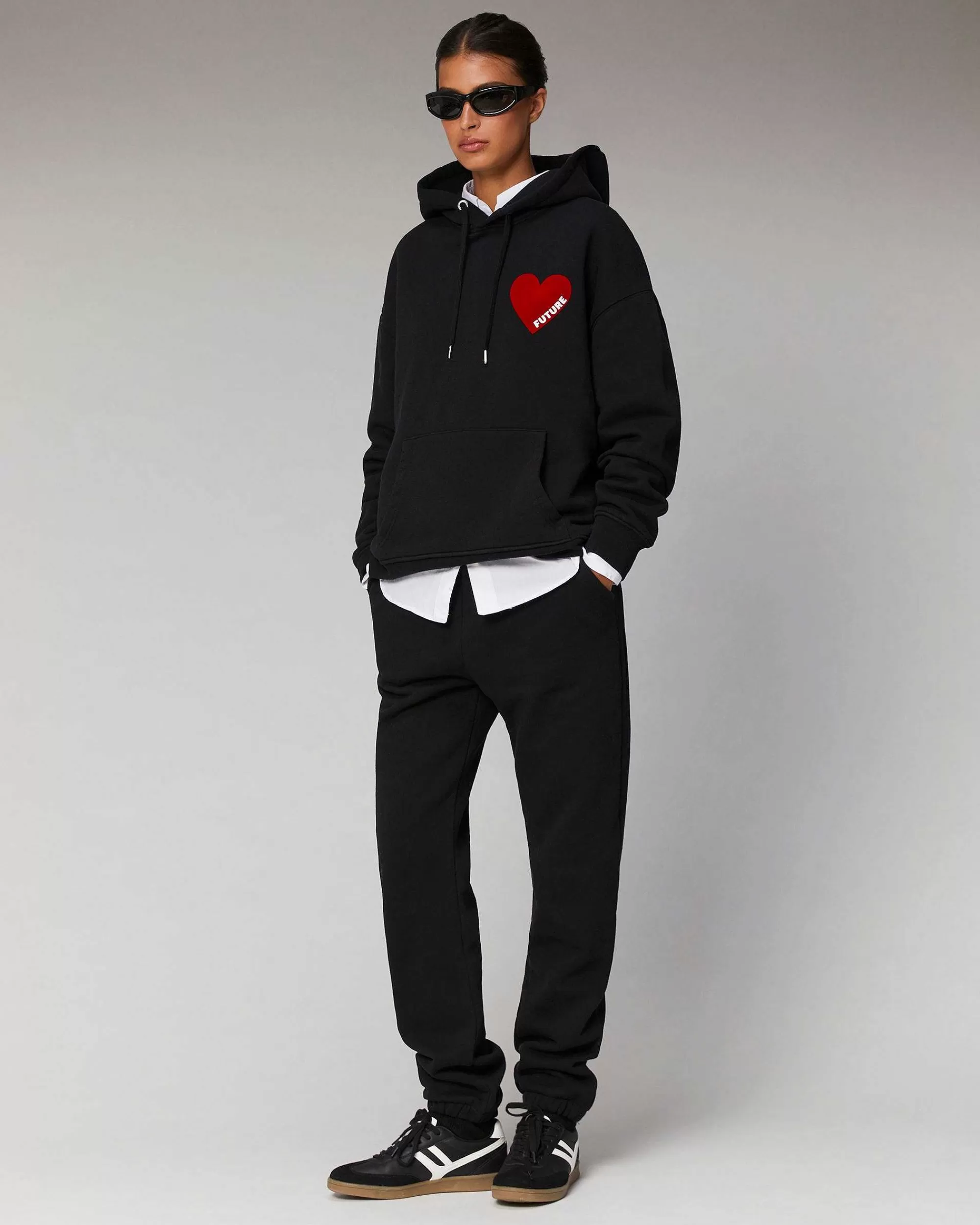 Online FROM FUTURE Jogging Droit Coeur Noir
