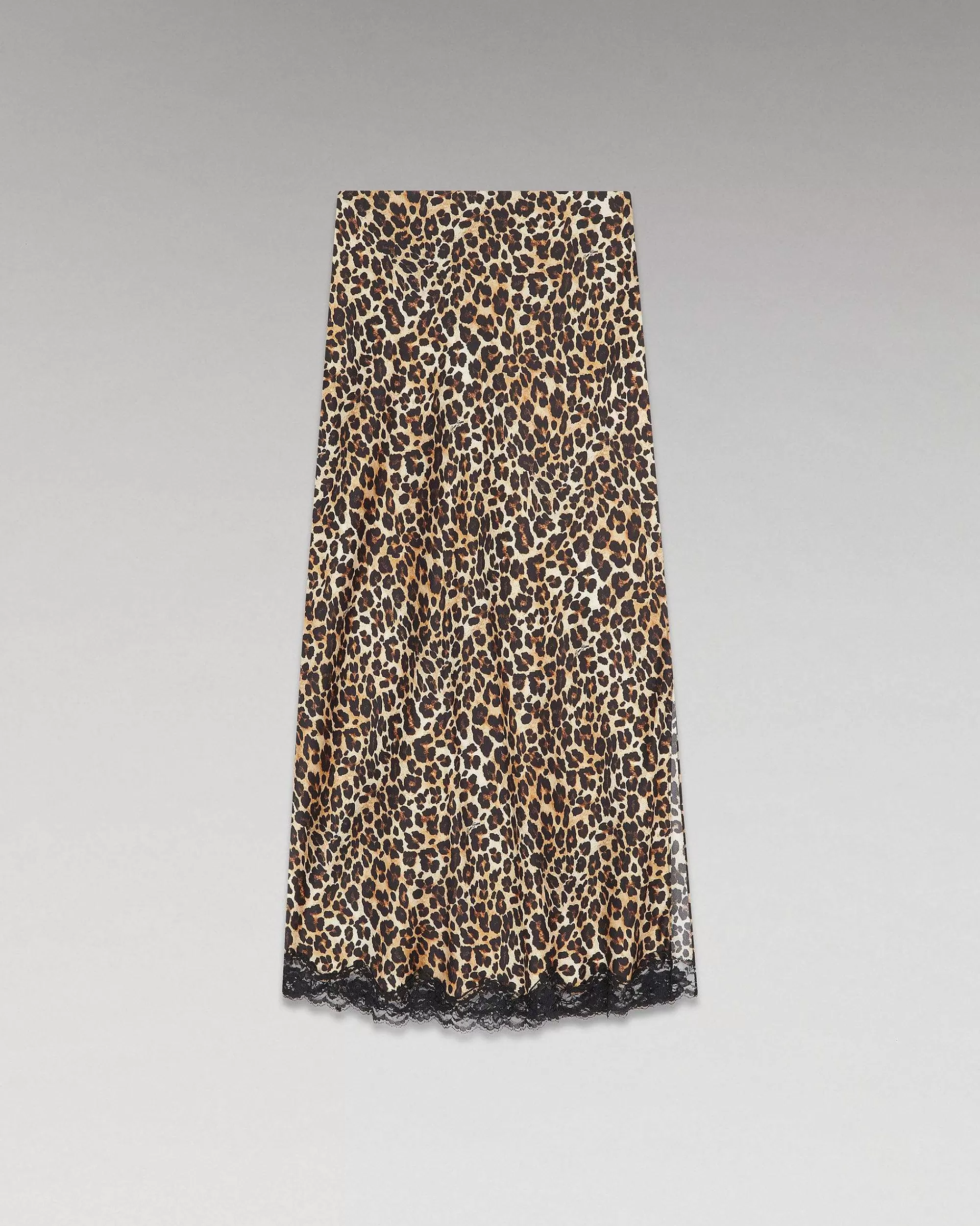 Cheap FROM FUTURE Jupe Mi-Longue Dentelle Winter Leopard