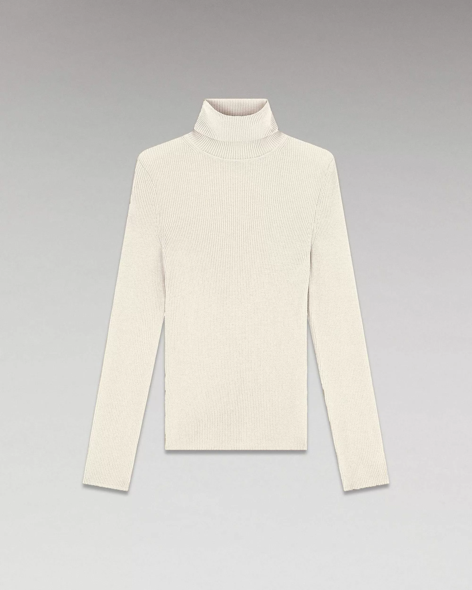 Outlet FROM FUTURE Pull Basique Col Roule Ecru