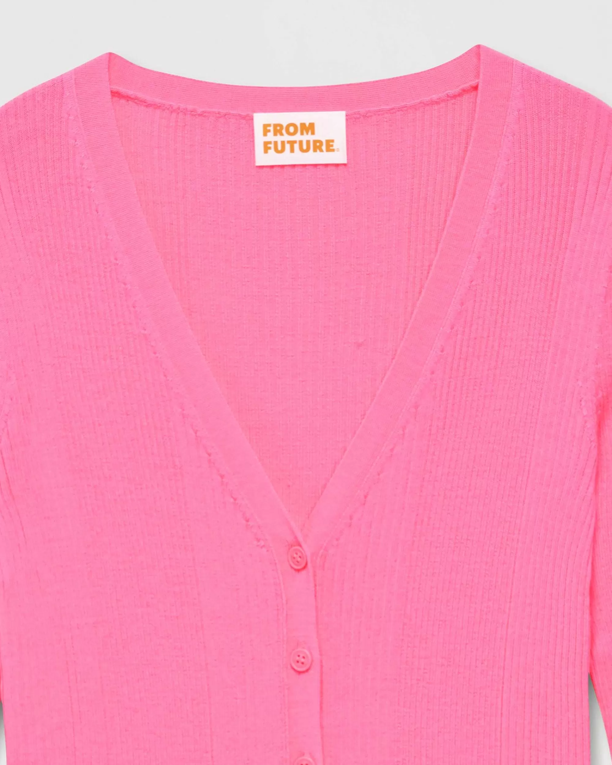 Shop FROM FUTURE Pull Cardigan A Cotes Holiday Pink