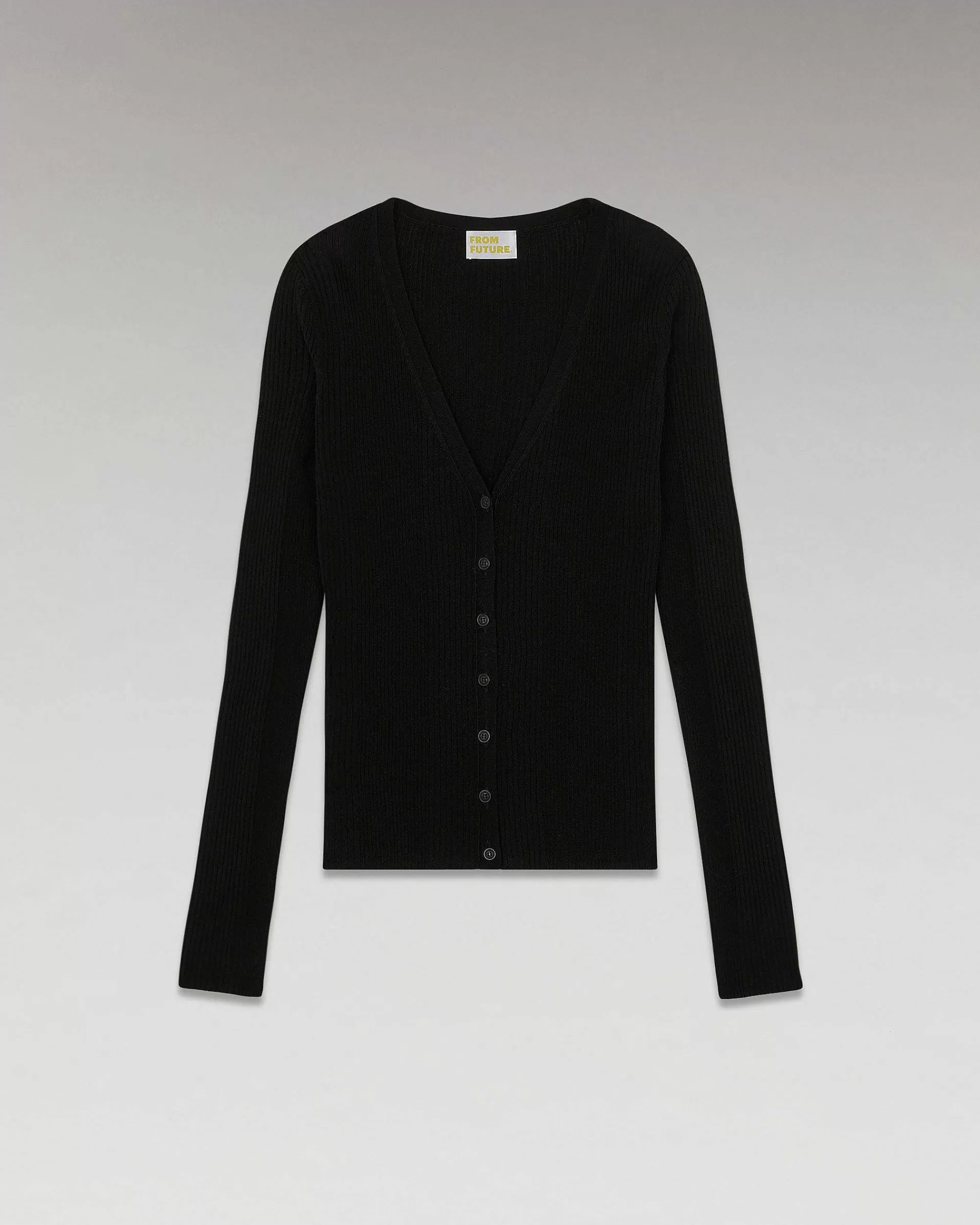 Clearance FROM FUTURE Pull Cardigan A Cotes Noir