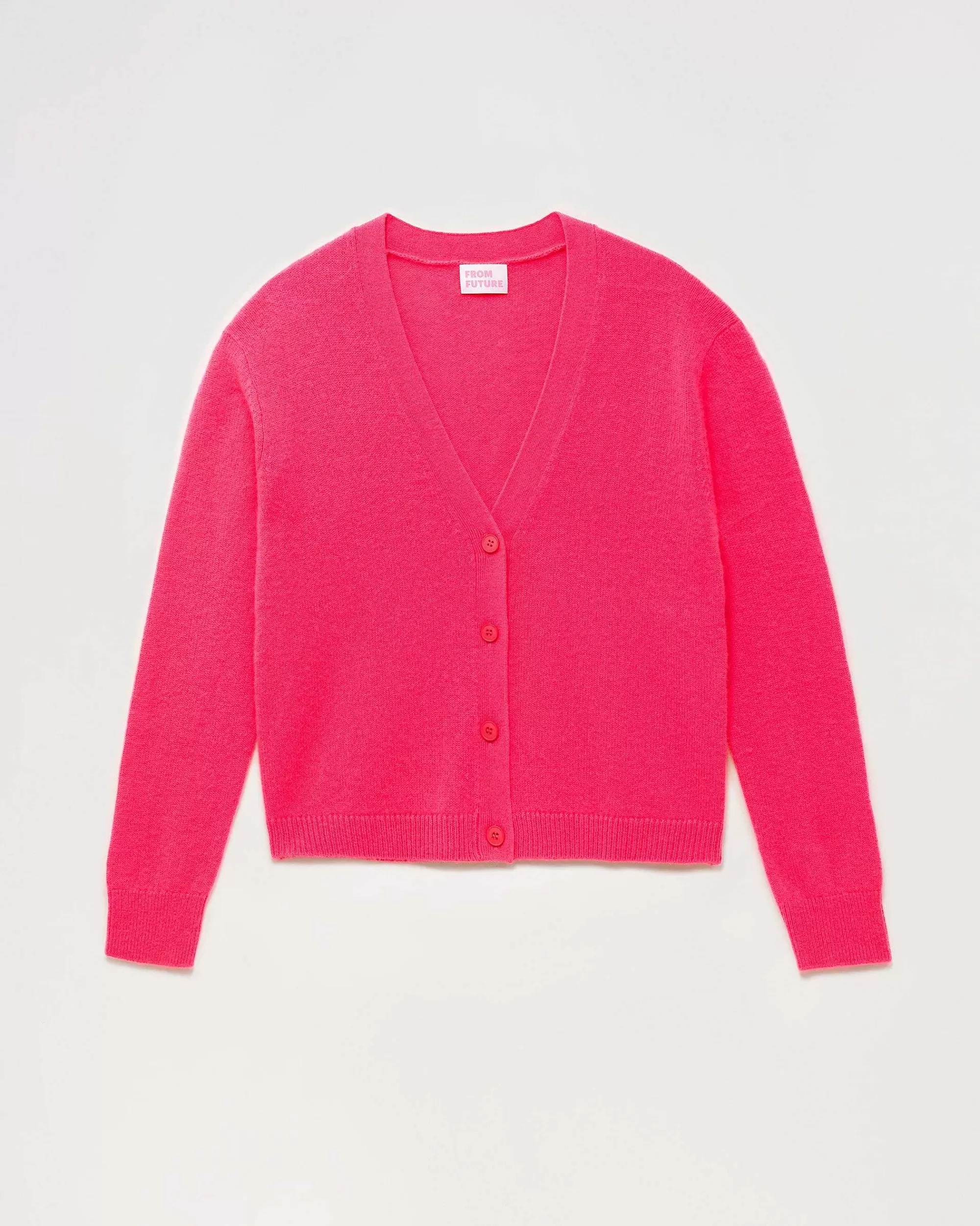 Best Sale FROM FUTURE Pull Cardigan Basique Leger Winter Fuschia