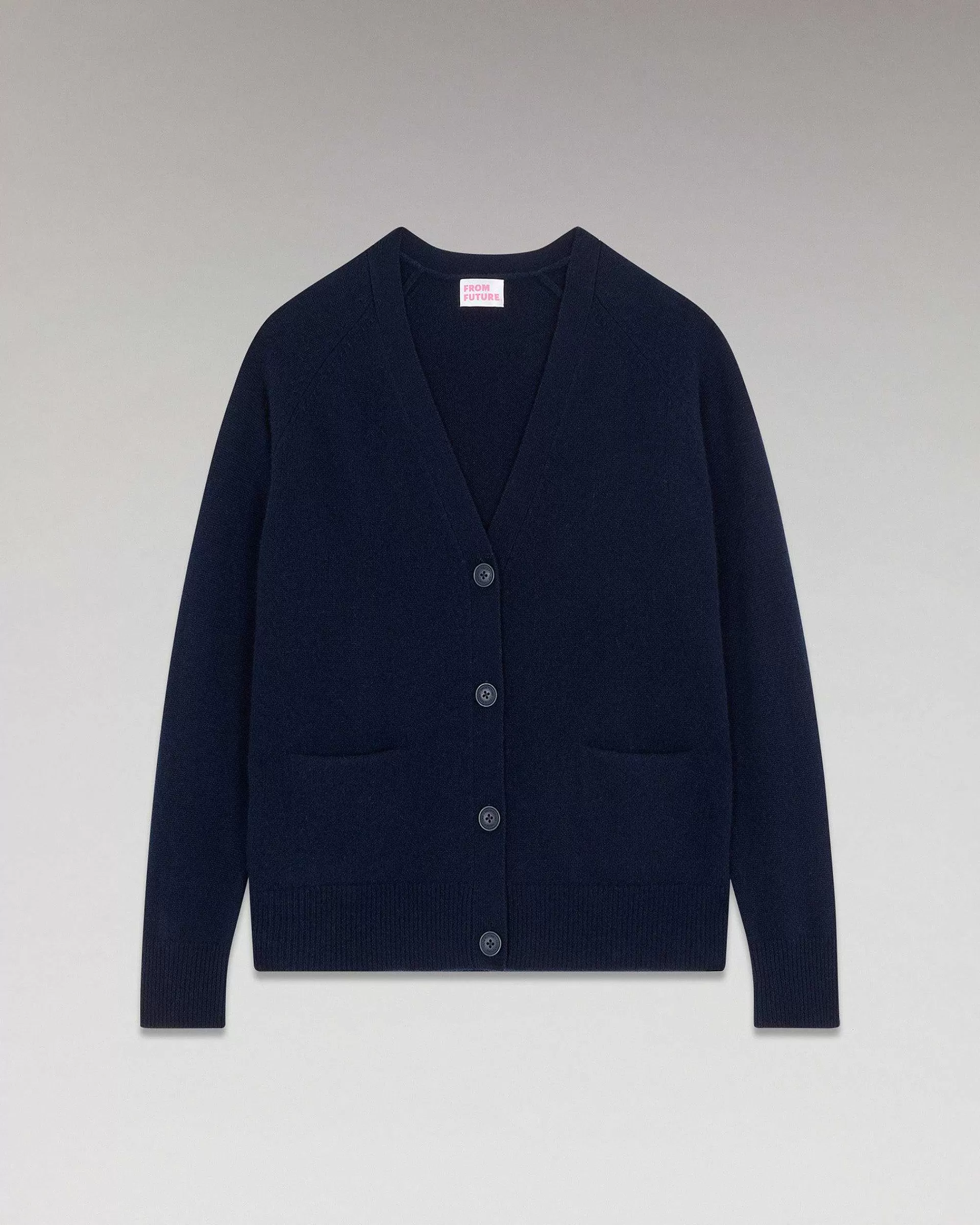 Outlet FROM FUTURE Pull Cardigan Manches Raglan Navy