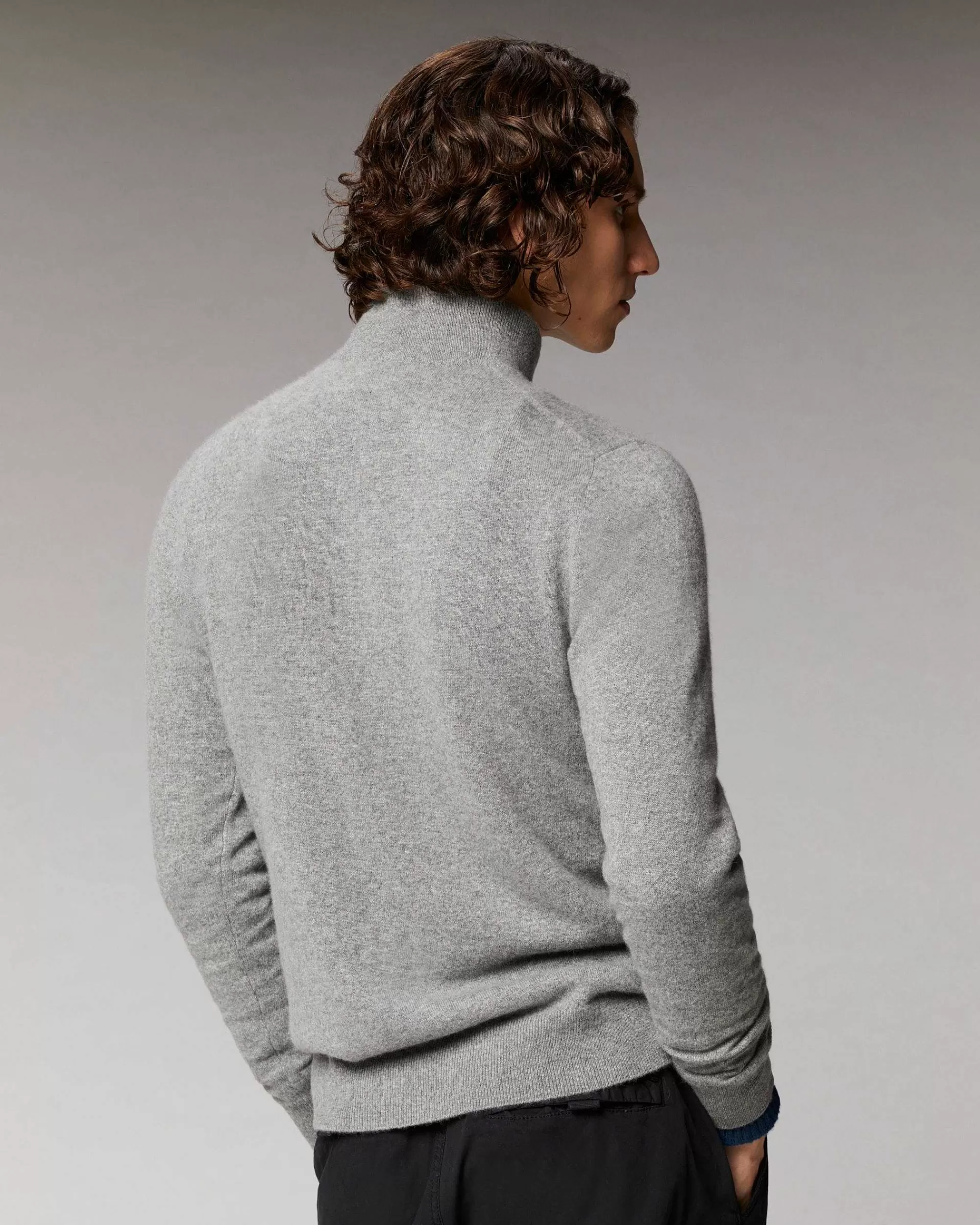 Cheap FROM FUTURE Pull Col Camionneur Basique Taupe