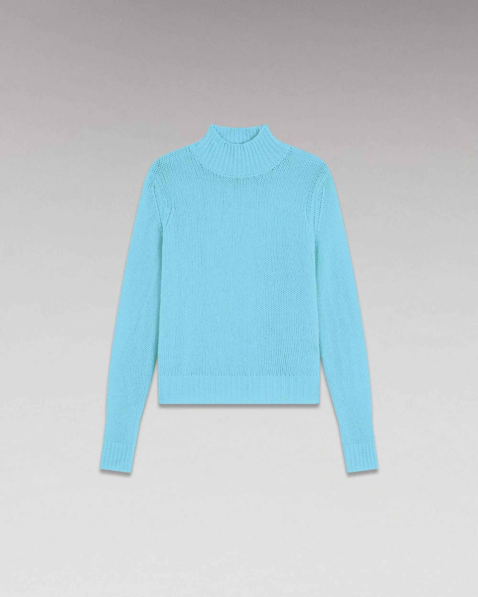 Best Sale FROM FUTURE Pull Col Montant Epais Acid Blue