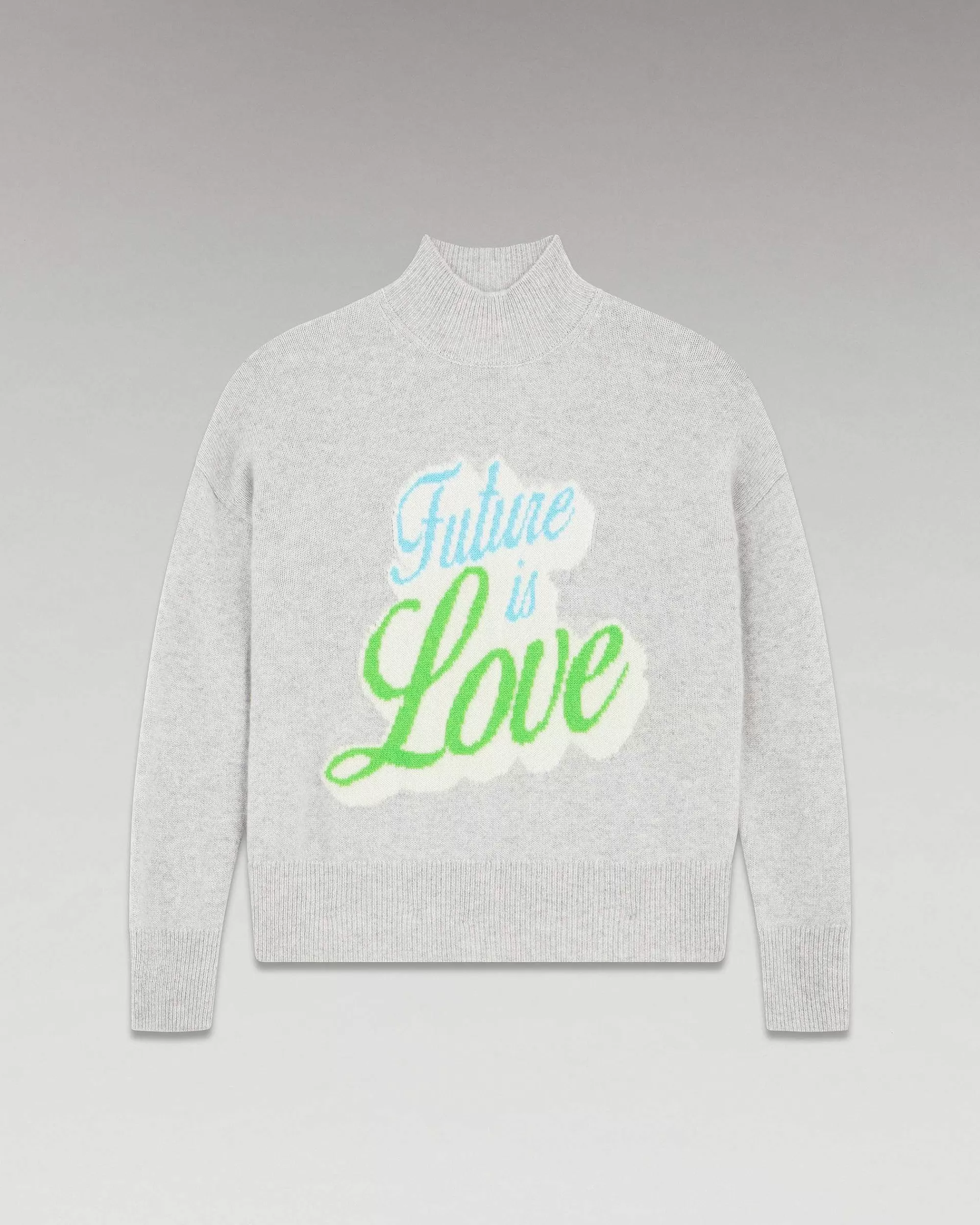 Discount FROM FUTURE Pull Col Montant Future Is Love Gris Chine Clair