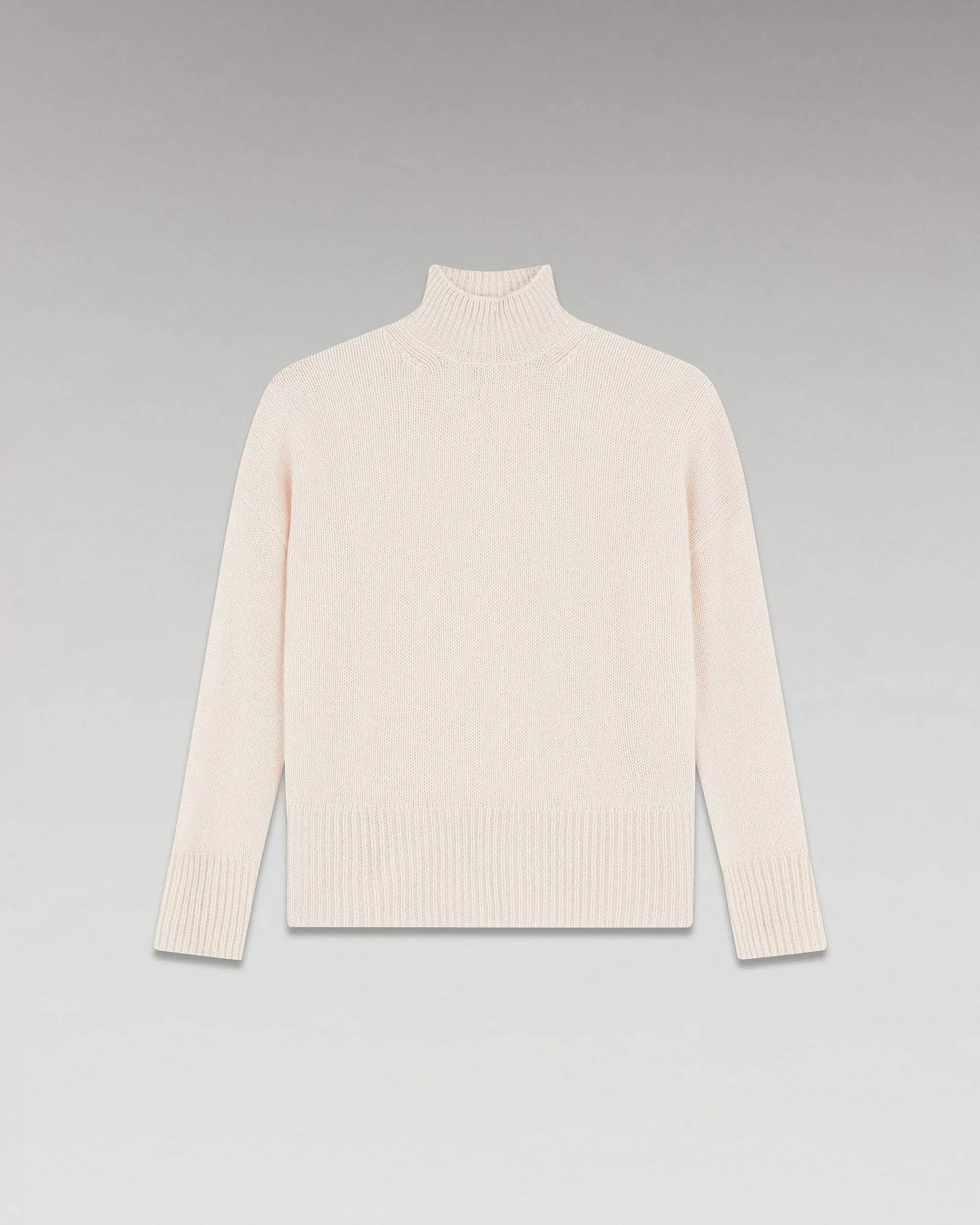 Cheap FROM FUTURE Pull Col Montant Oversize Sable