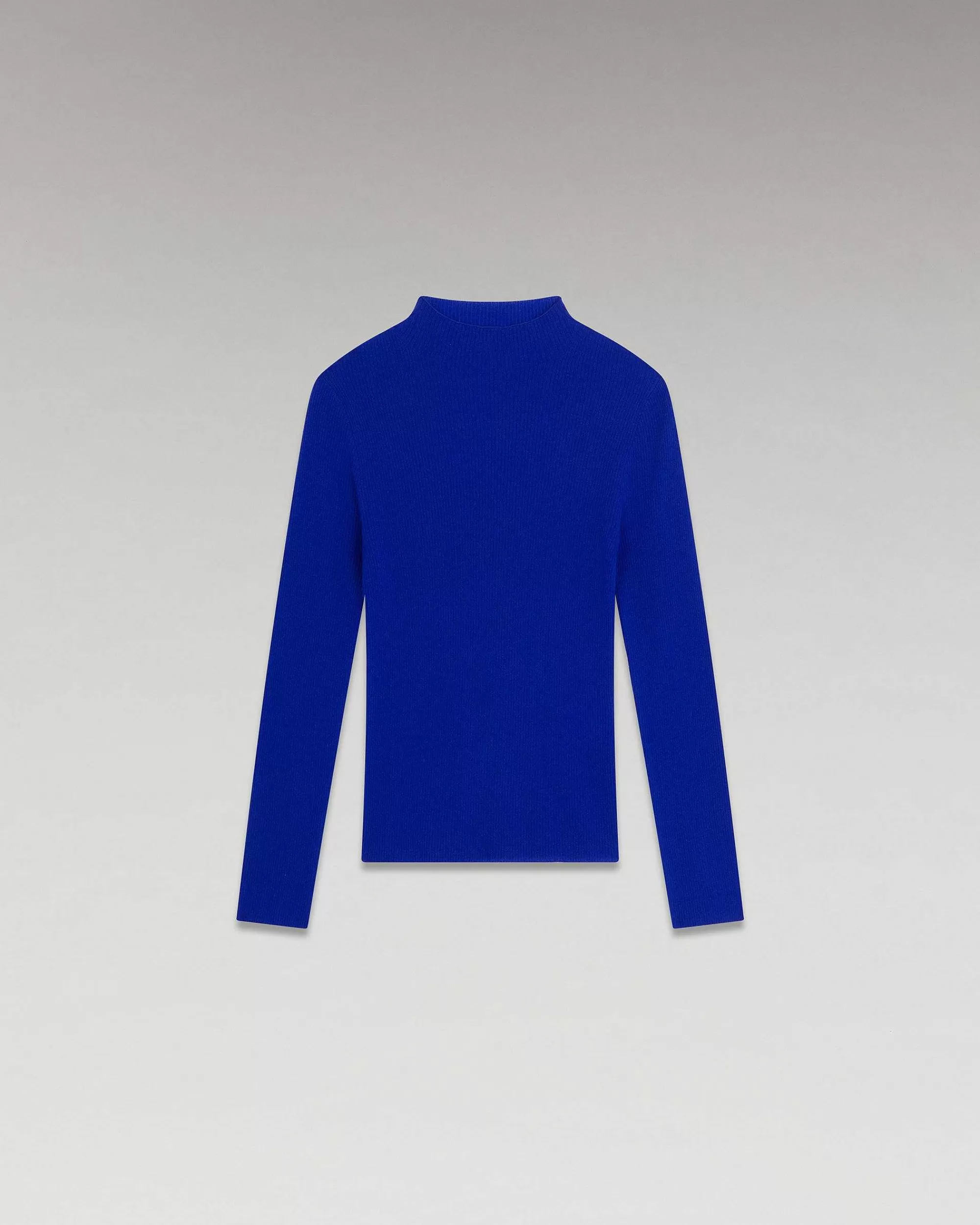 Store FROM FUTURE Pull Col Montant Seconde Peau Pop Blue
