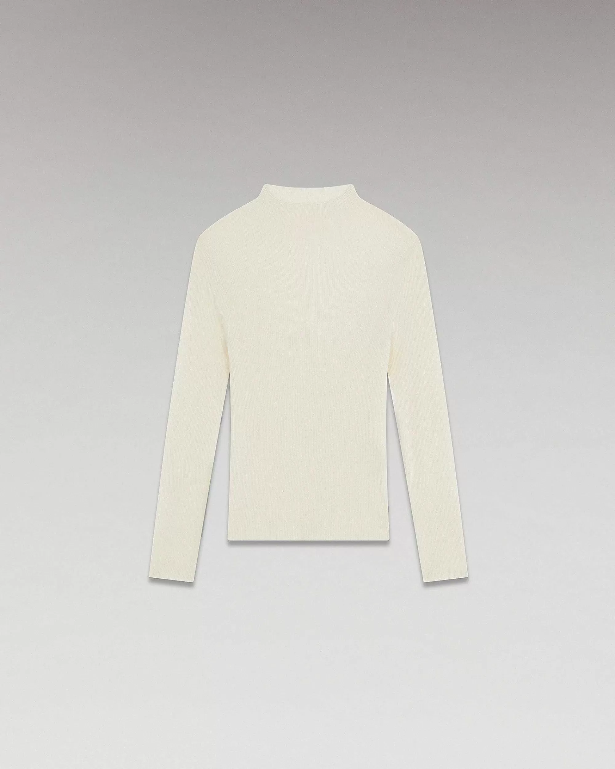 Flash Sale FROM FUTURE Pull Col Montant Seconde Peau Ecru