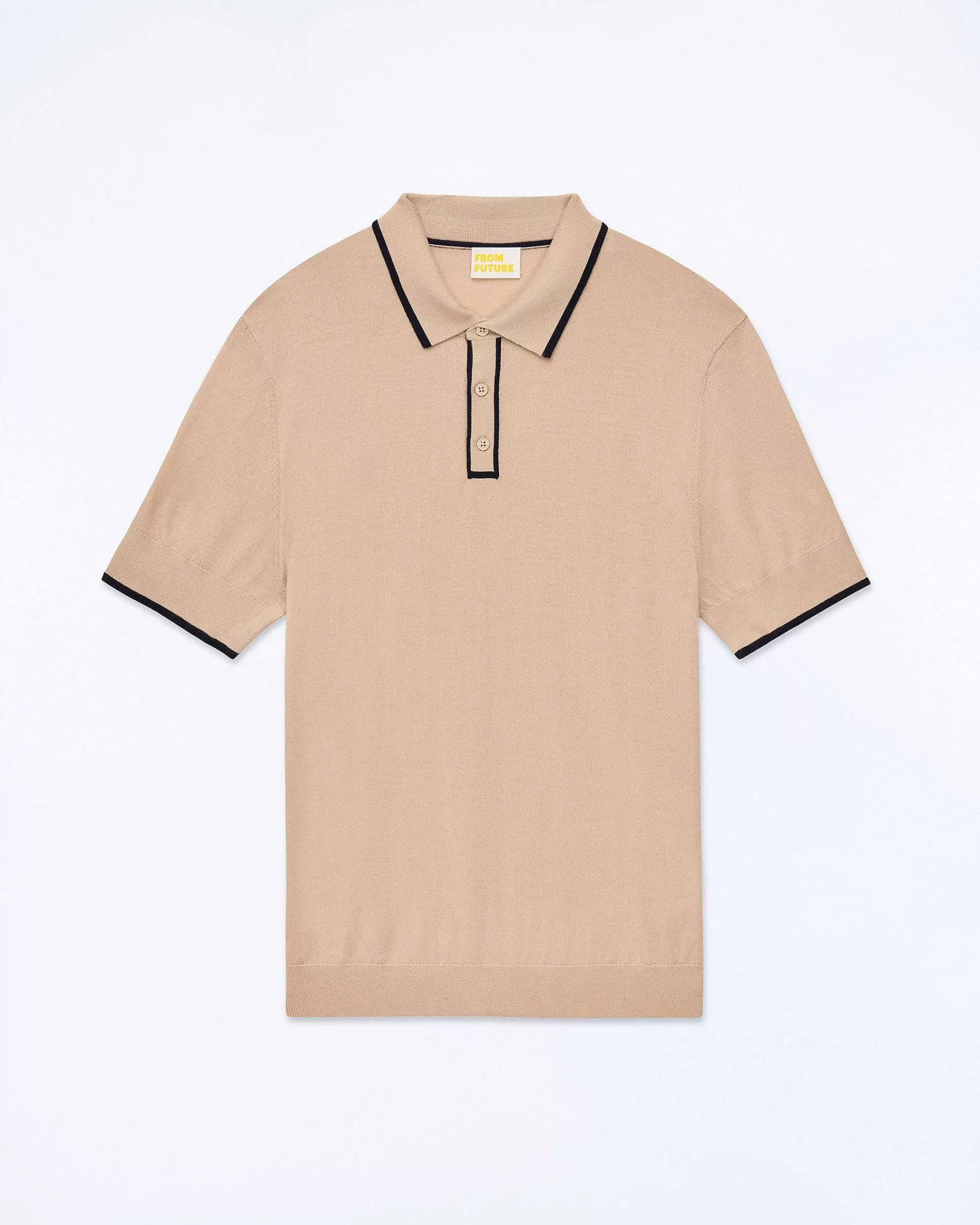 Sale FROM FUTURE Pull Col Polo Tropical Camel
