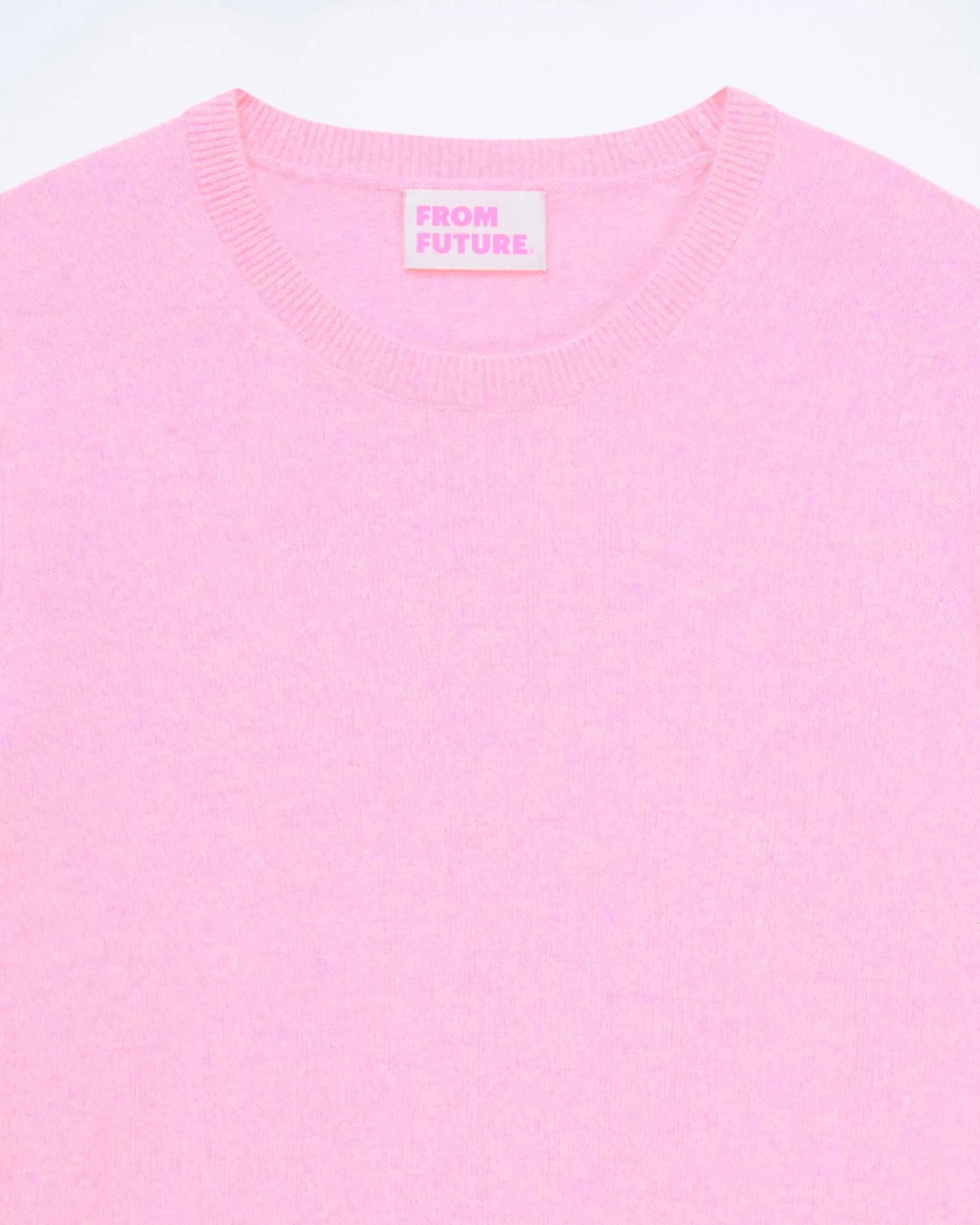 Cheap FROM FUTURE Pull Col Rond Magic Pink Mouline