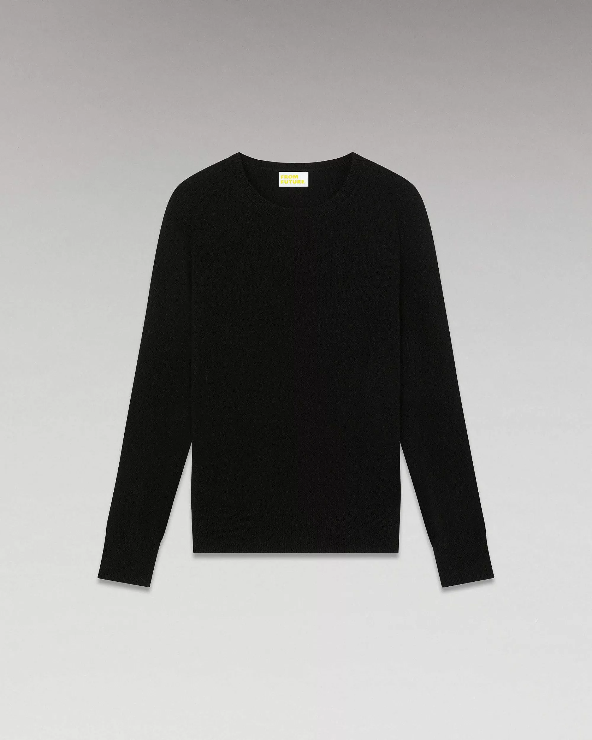 Shop FROM FUTURE Pull Col Rond Basique Noir