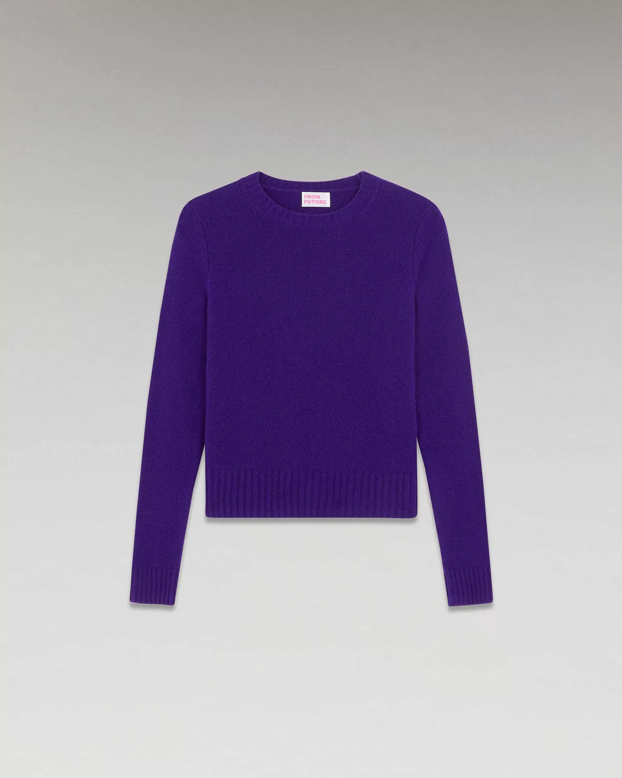Best Sale FROM FUTURE Pull Col Rond Court Intense Purple