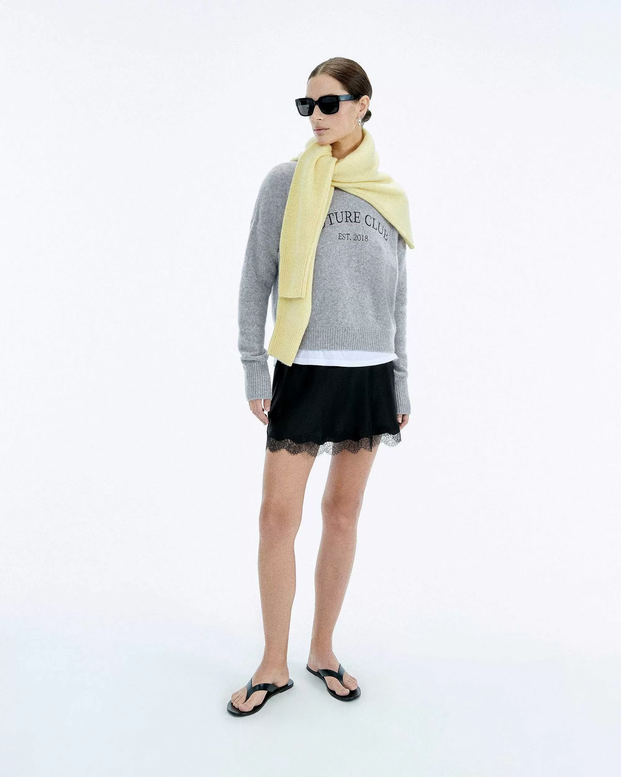 Cheap FROM FUTURE Pull Col Rond Future Gris Chine Fonce