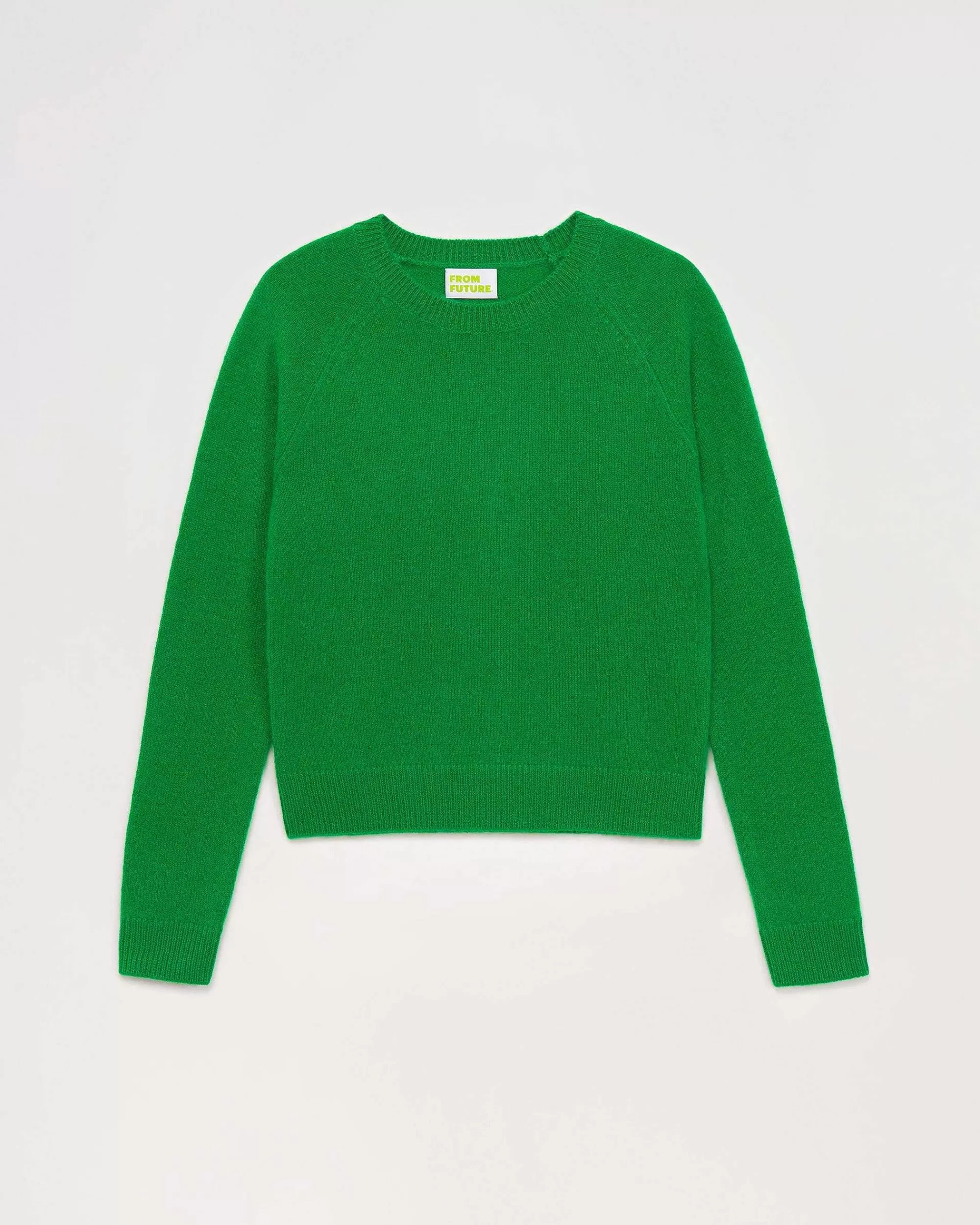 Clearance FROM FUTURE Pull Col Rond Leger Vert Gazon