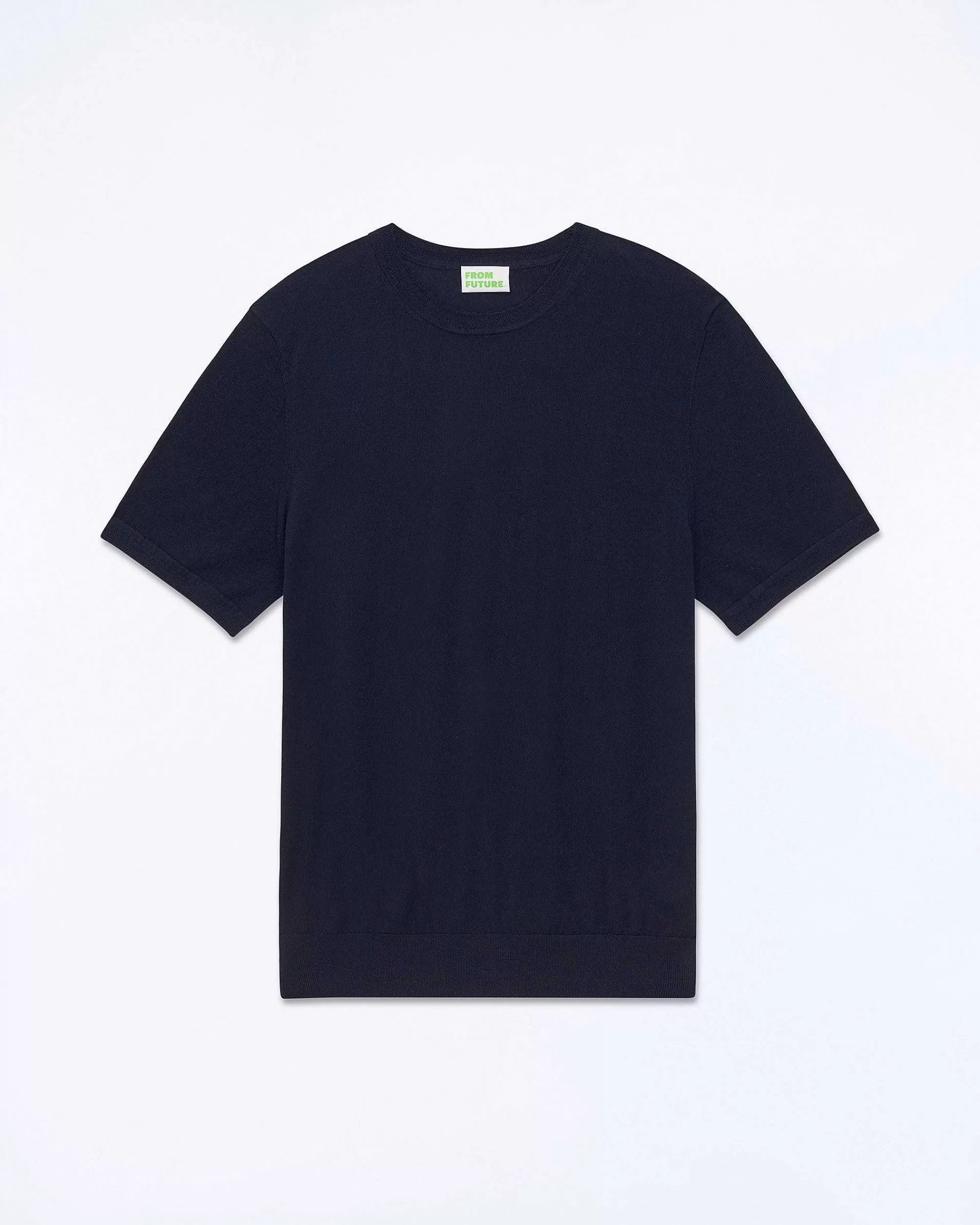 Clearance FROM FUTURE Pull Col Rond Manches Courtes Navy