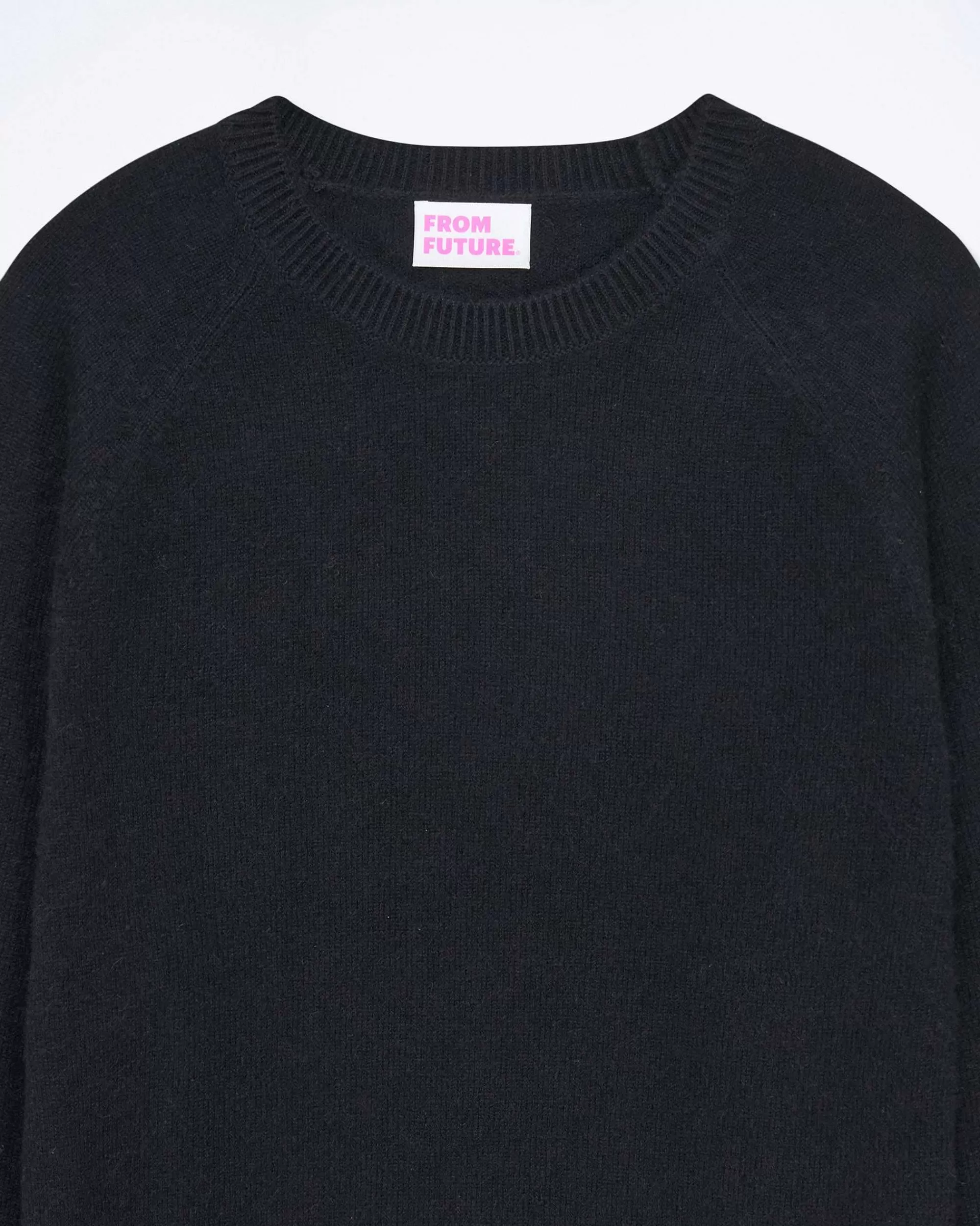 Clearance FROM FUTURE Pull Col Rond Manches Raglan Light Noir
