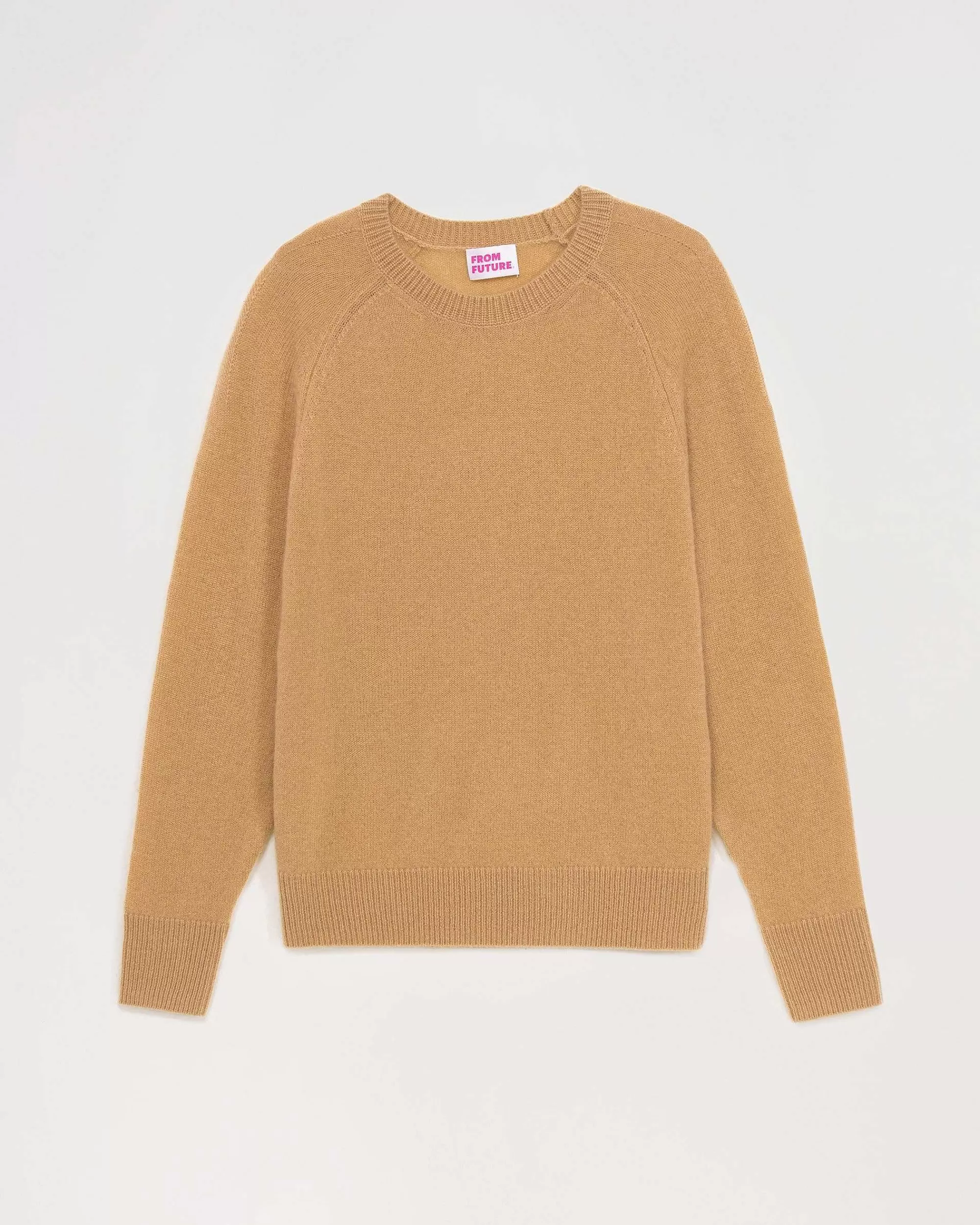 Flash Sale FROM FUTURE Pull Col Rond Oversize Leger Camel