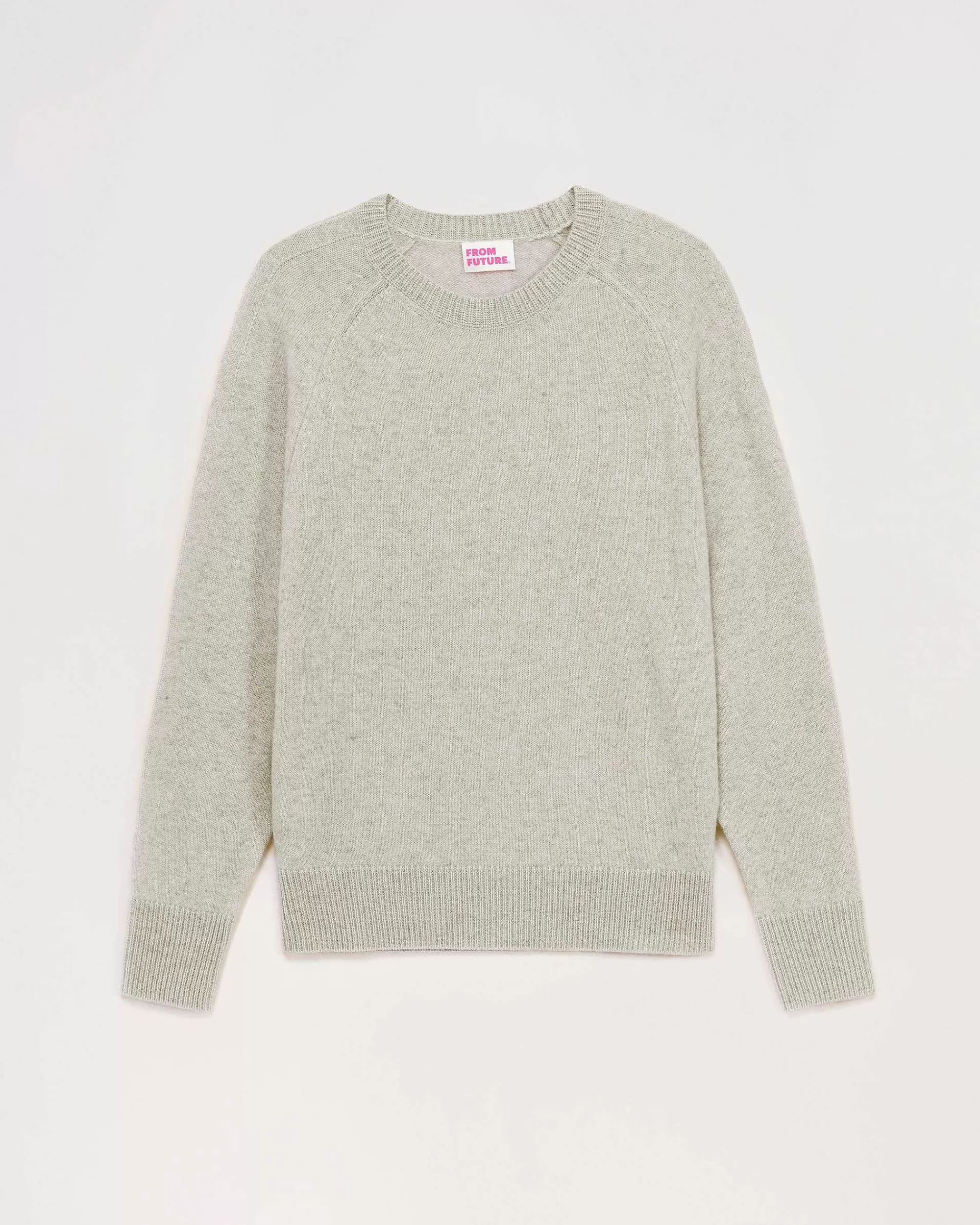 Sale FROM FUTURE Pull Col Rond Oversize Leger Gris Chine Clair