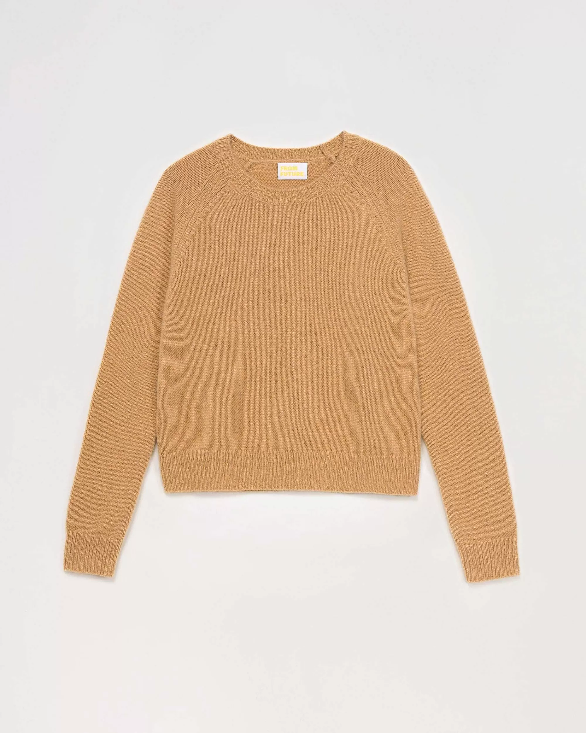Online FROM FUTURE Pull Col Rond Raglan Camel