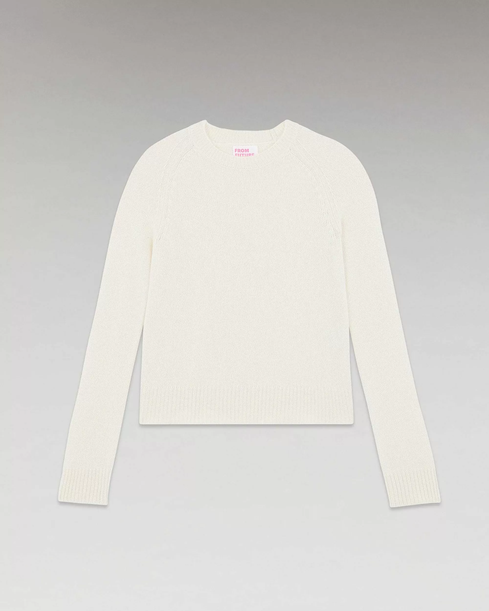 Discount FROM FUTURE Pull Col Rond Raglan Ecru