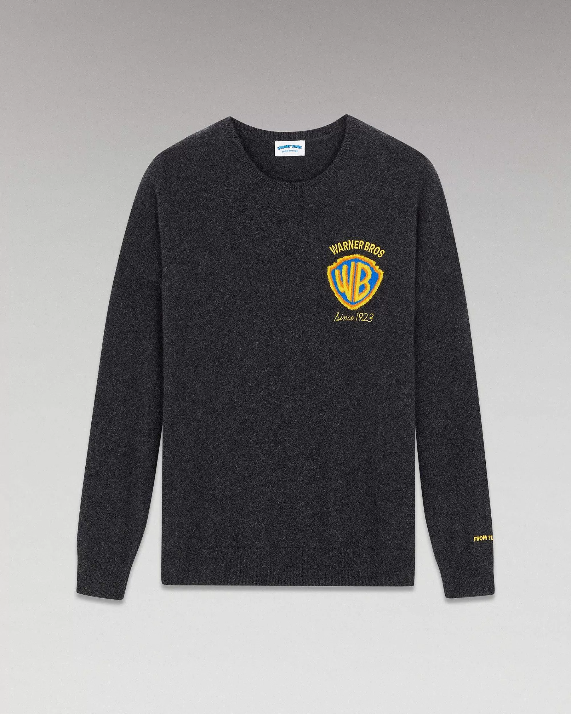 Cheap FROM FUTURE Pull Col Rond Warner Anthracite