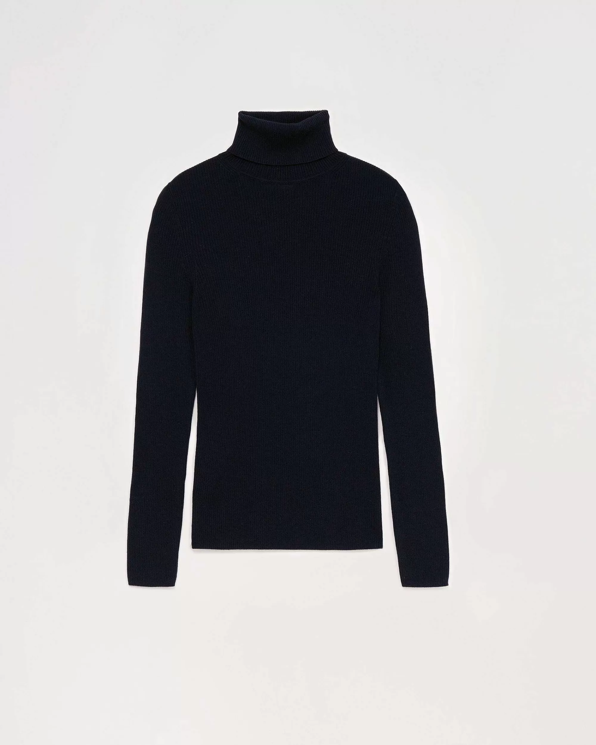 Sale FROM FUTURE Pull Col Roule Basique Navy