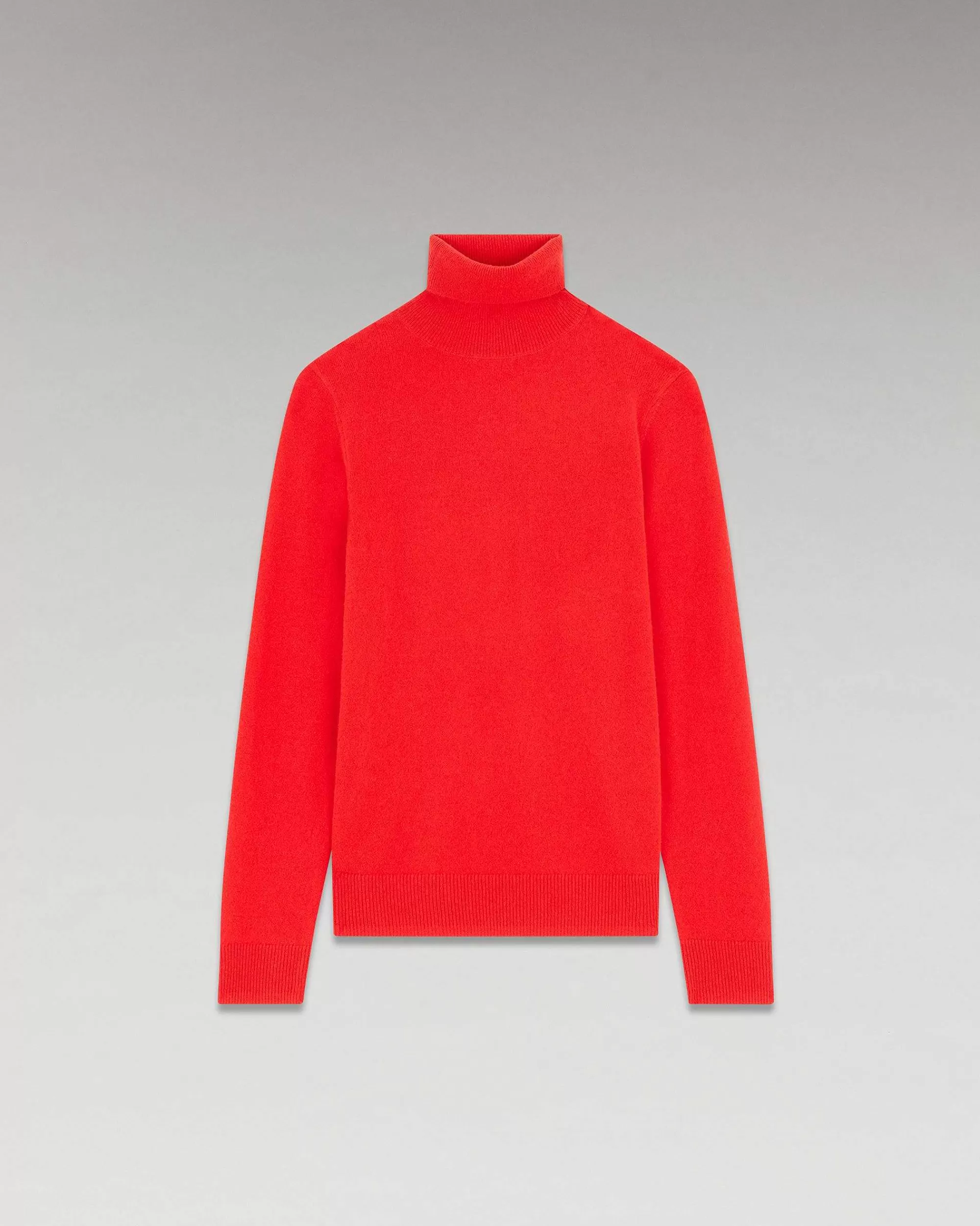 Best Sale FROM FUTURE Pull Col Roule Basique Rouge Vif
