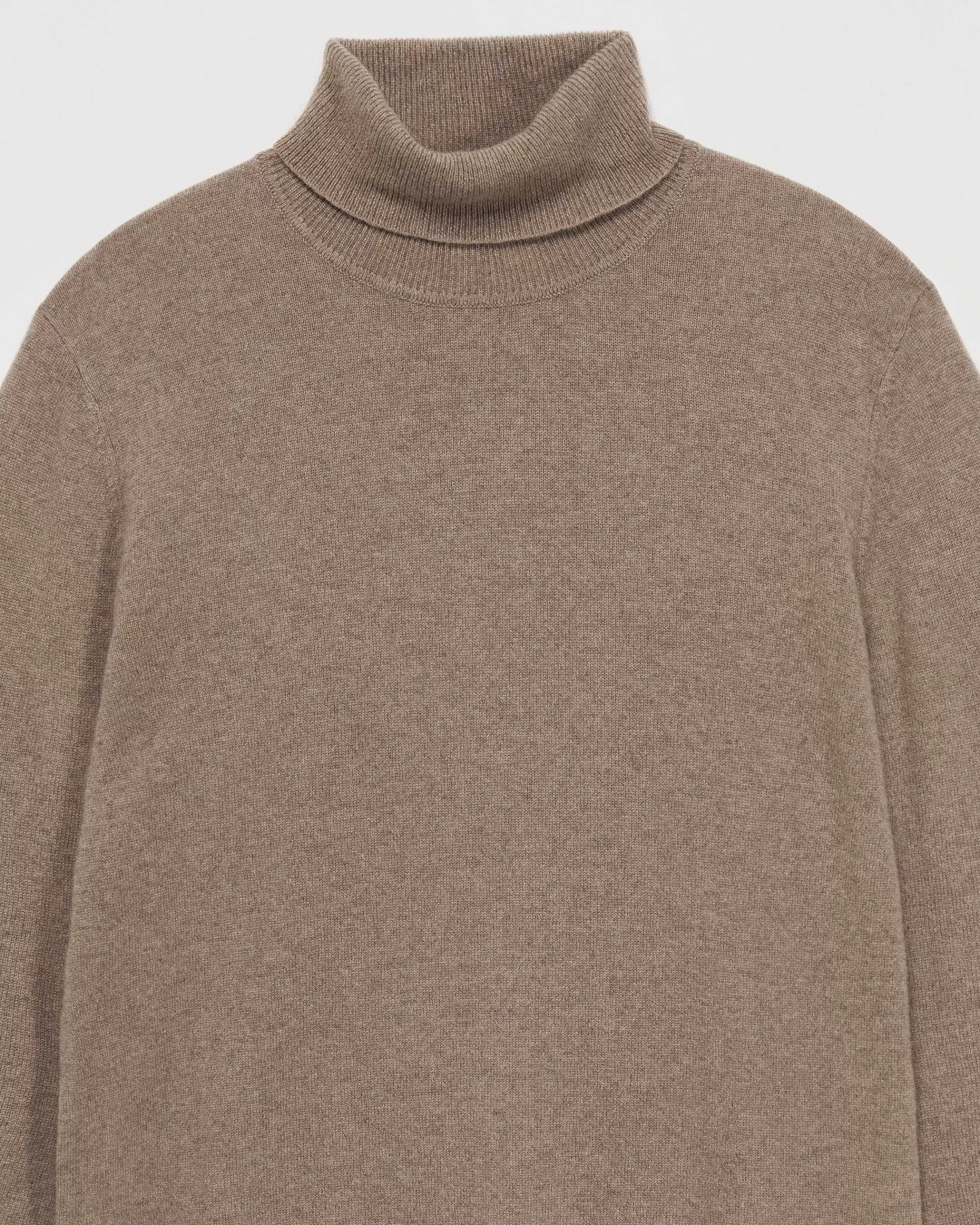 Sale FROM FUTURE Pull Col Roule Basique Taupe