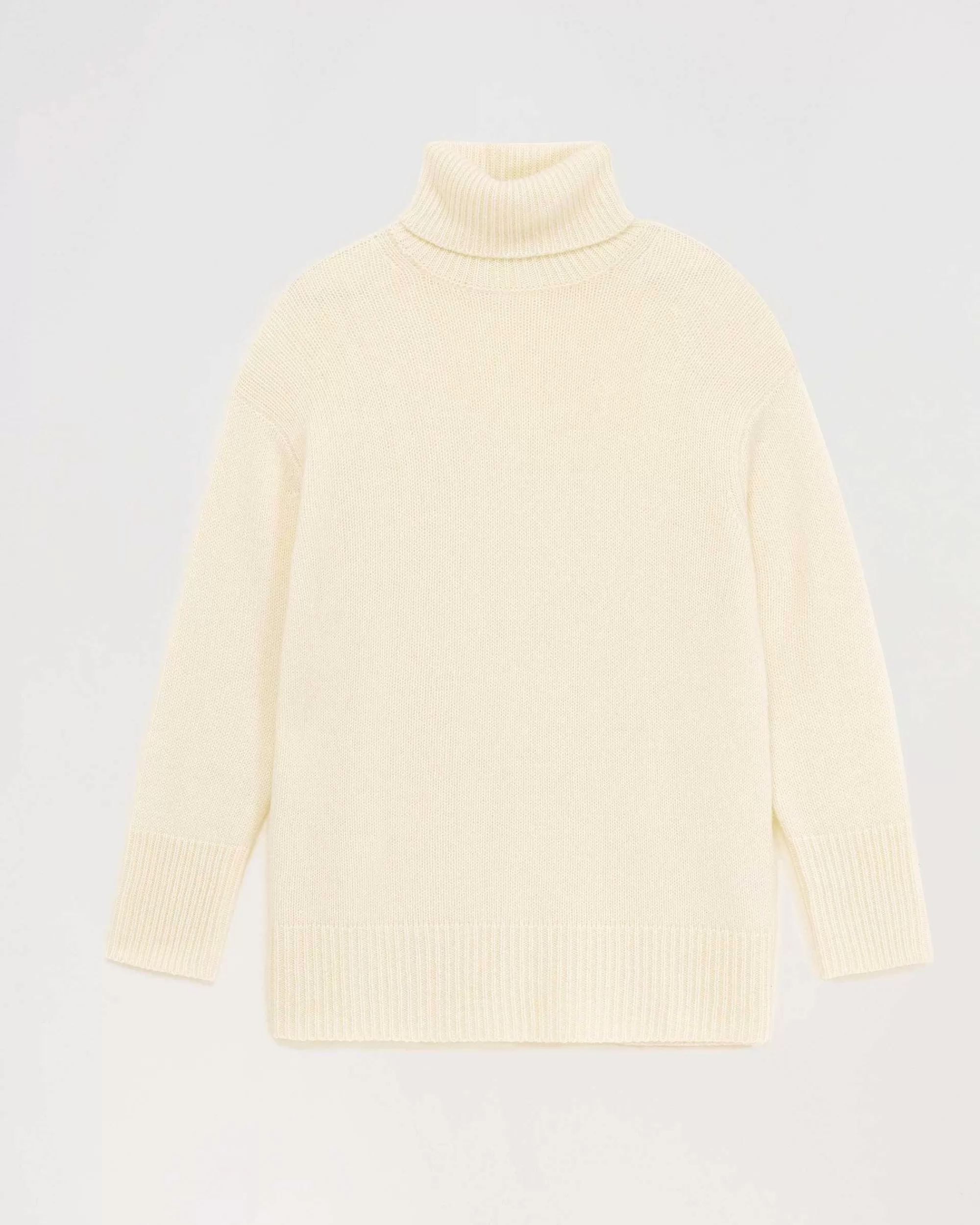 Best FROM FUTURE Pull Col Roule Oversize Ecru