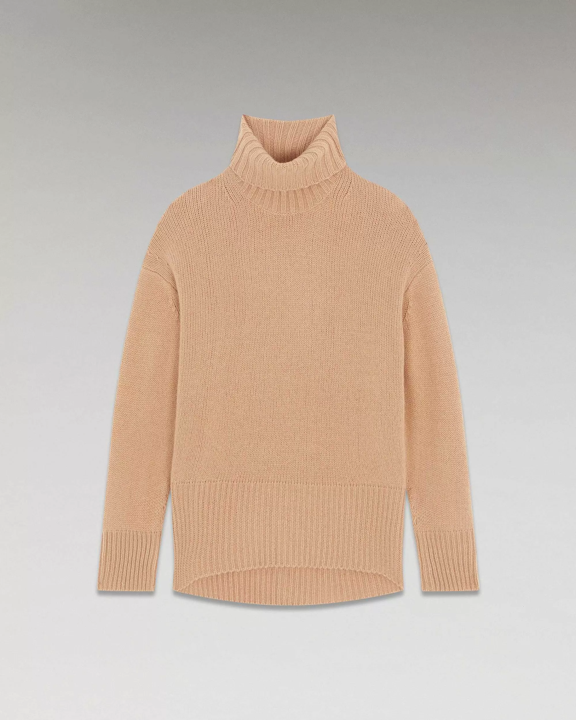 Cheap FROM FUTURE Pull Col Roule Oversize Camel