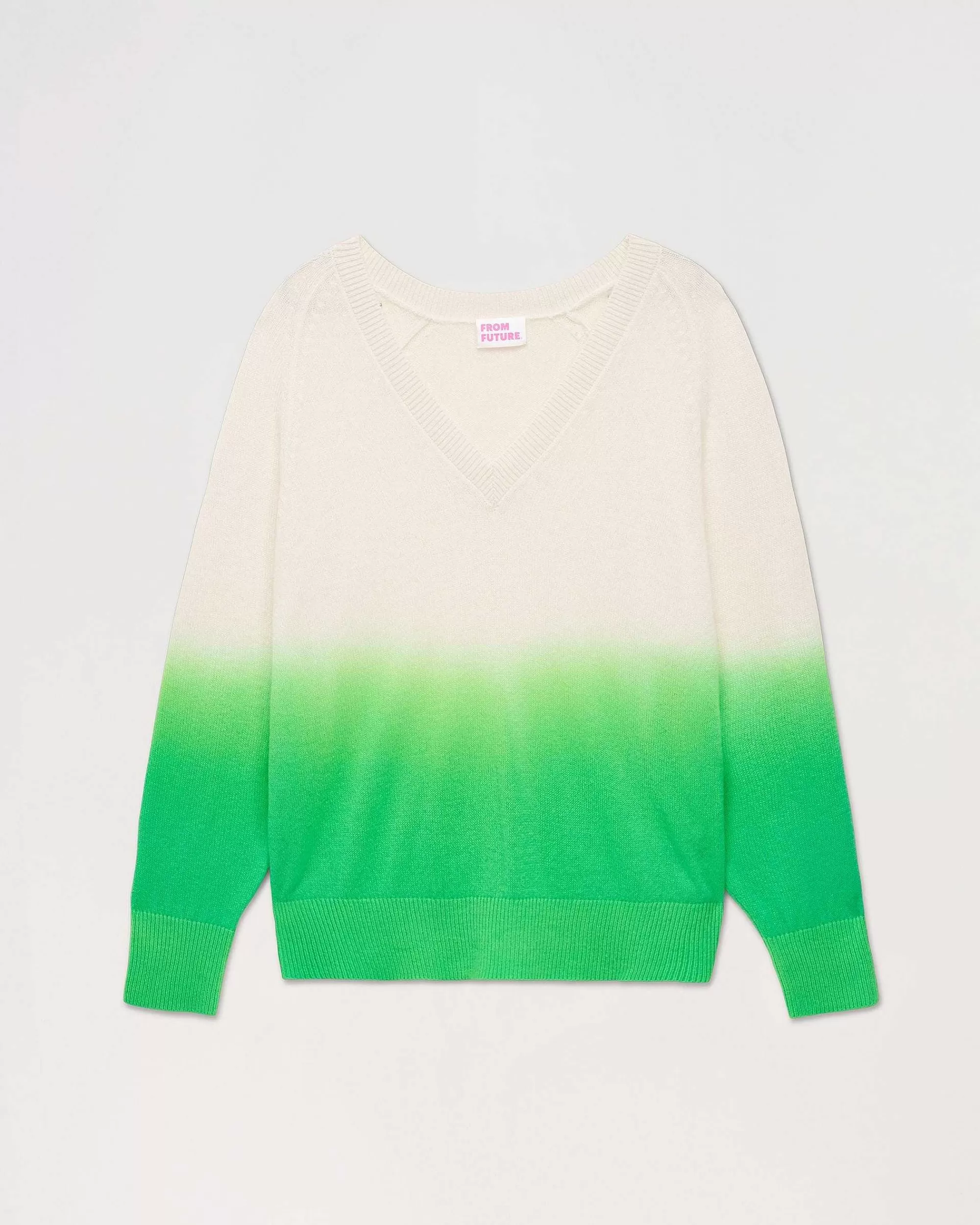 Best Sale FROM FUTURE Pull Col V Dip Dye Leger Dd Island Green