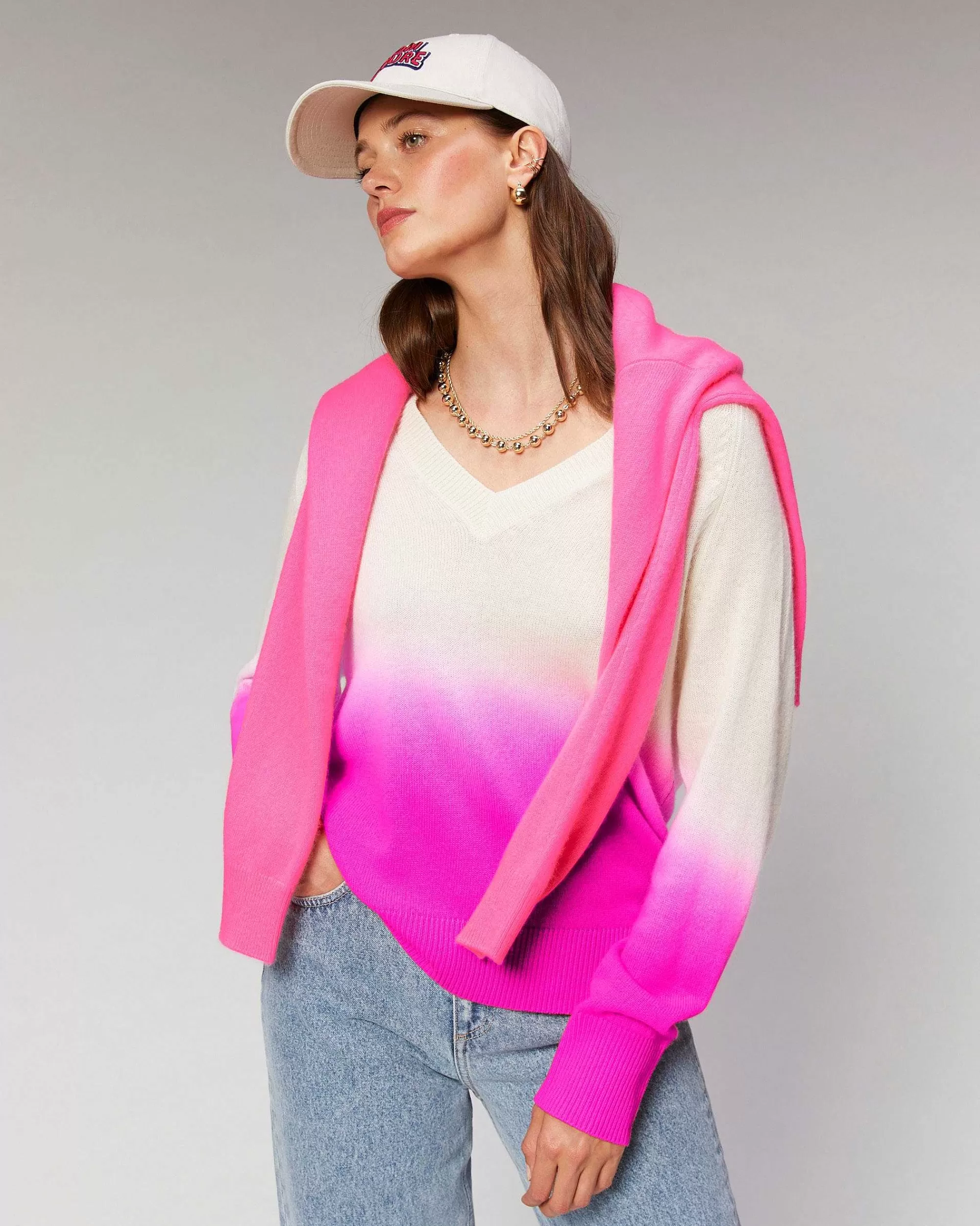 Discount FROM FUTURE Pull Col V Dip Dye Leger Camel