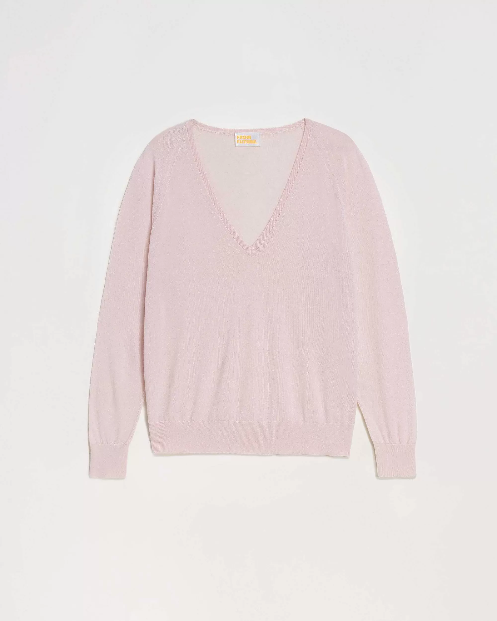 Clearance FROM FUTURE Pull Col V Oversize Rose Poudre