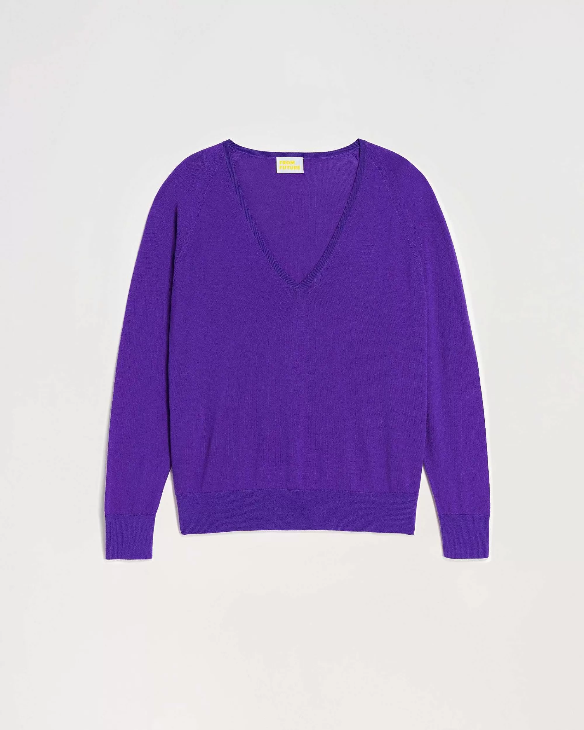 Fashion FROM FUTURE Pull Col V Oversize Violet Fluo