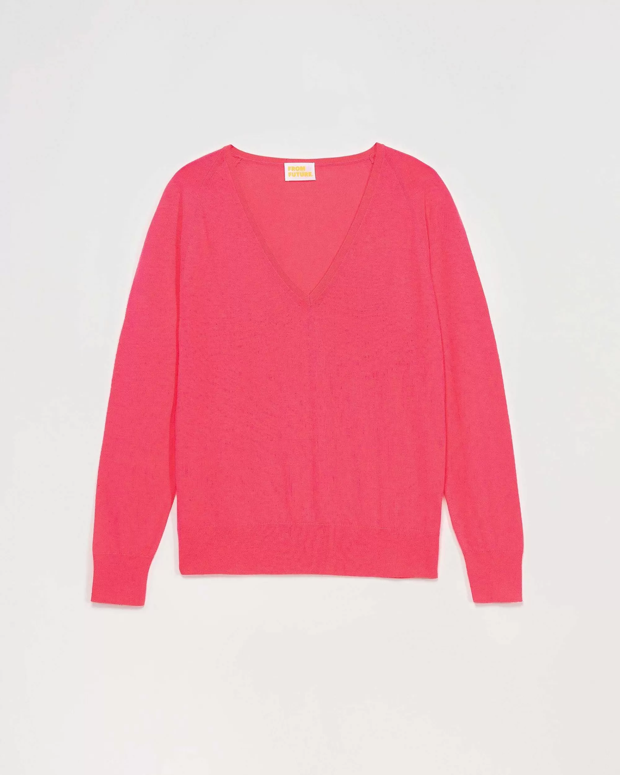 Hot FROM FUTURE Pull Col V Oversize Neon Pink