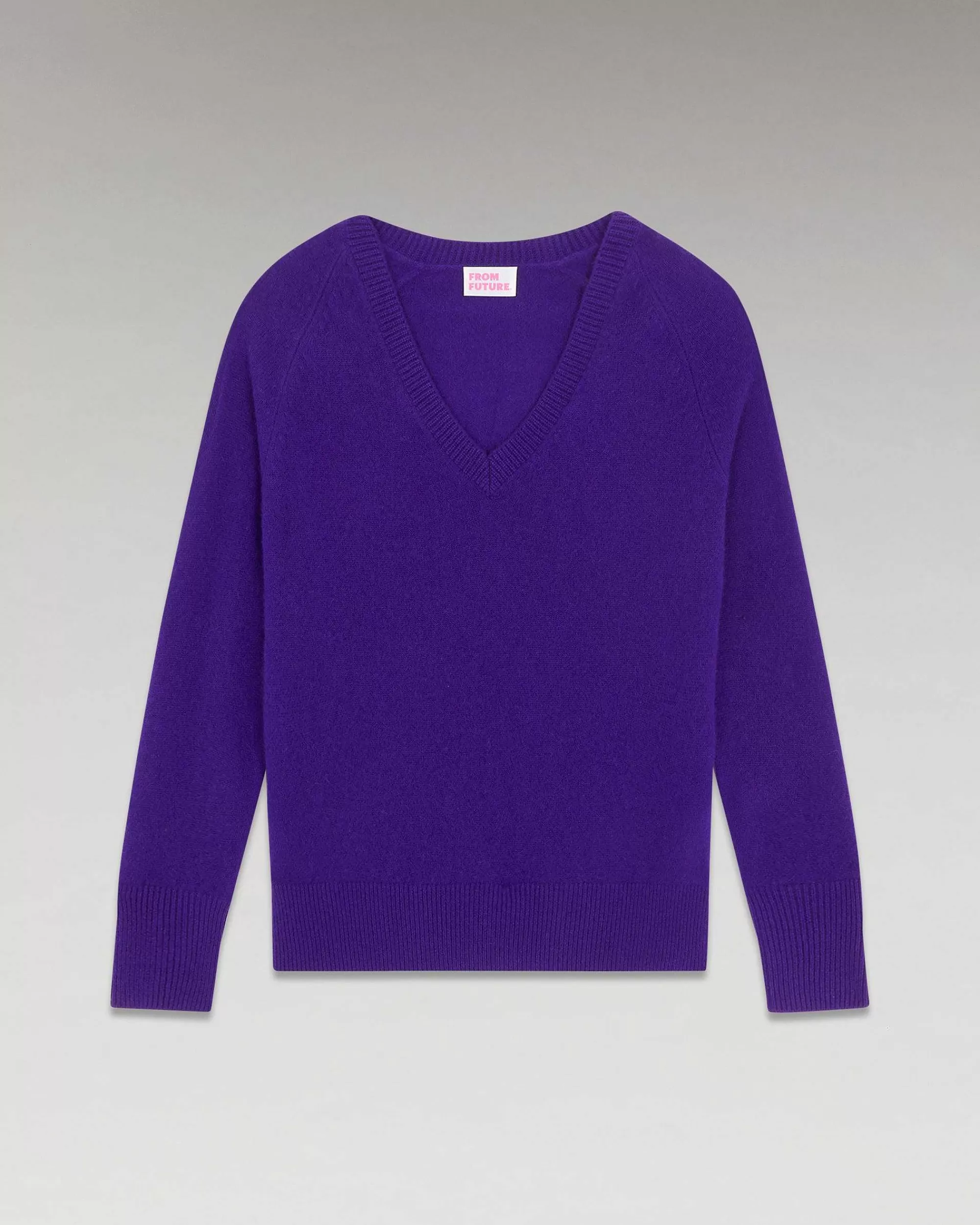 Clearance FROM FUTURE Pull Col V Oversize Leger Winter Purple