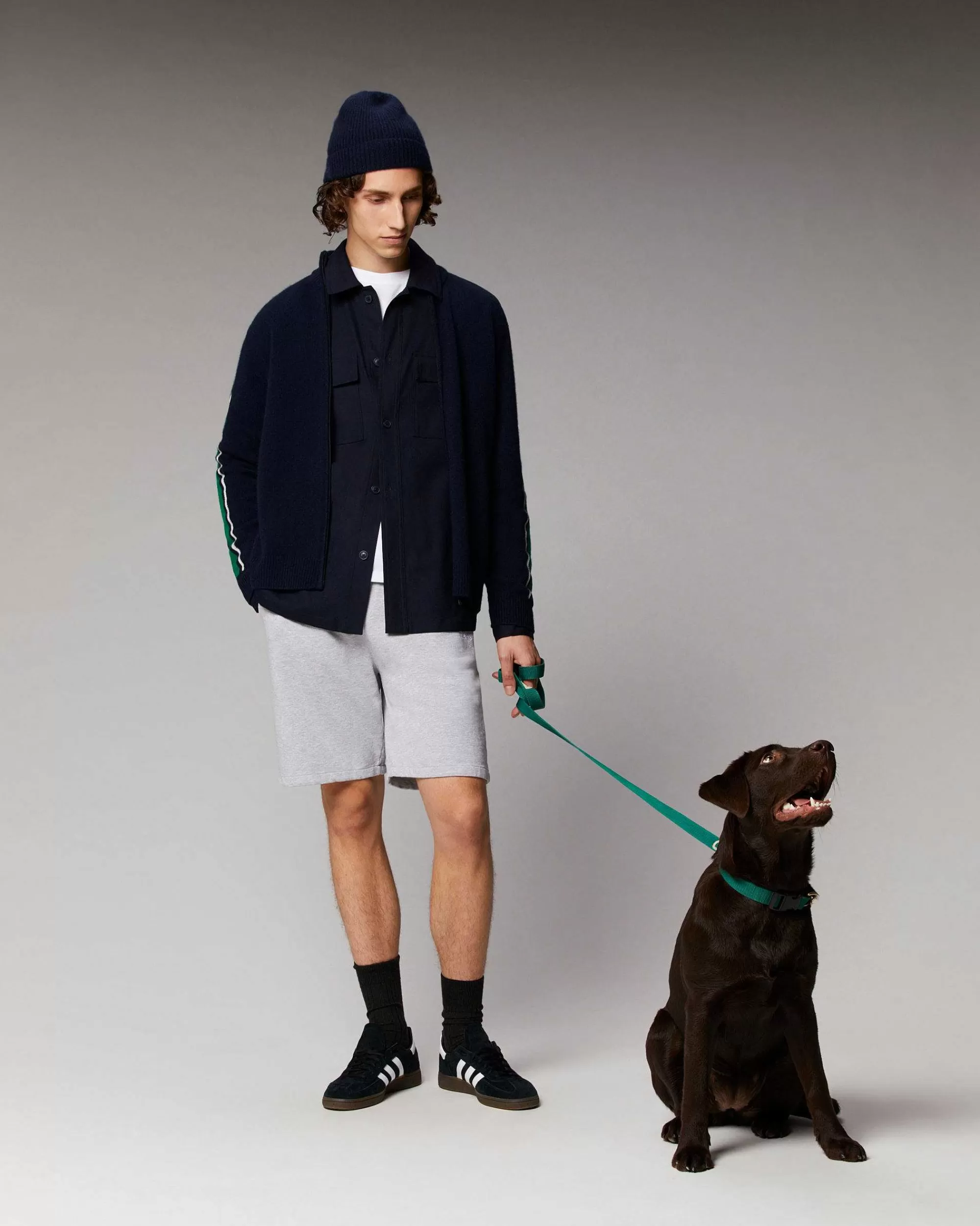 Discount FROM FUTURE Pull Gilet Zippe Bandes Bicolore Navy