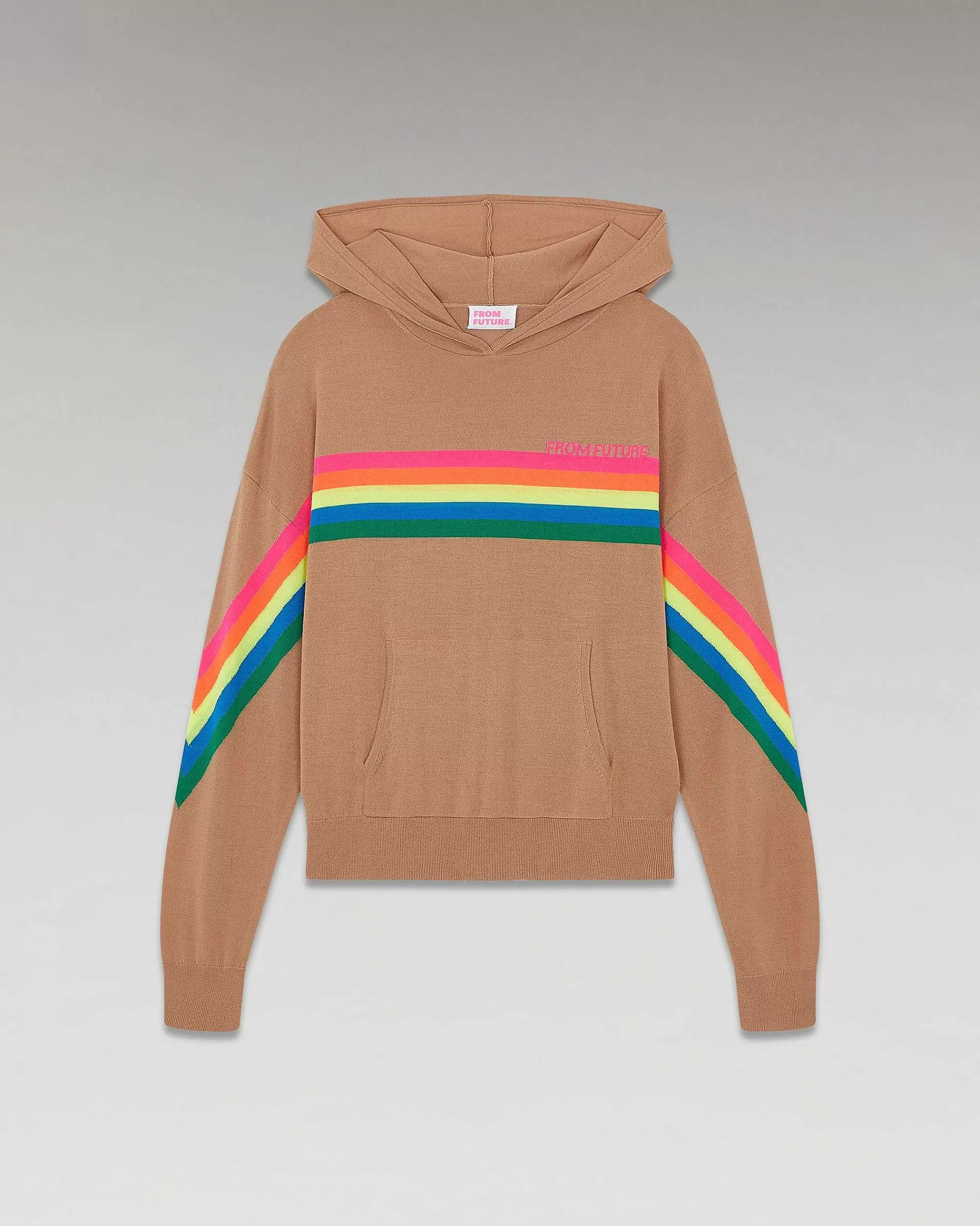 Clearance FROM FUTURE Pull Hoodie Bandes Multico Camel