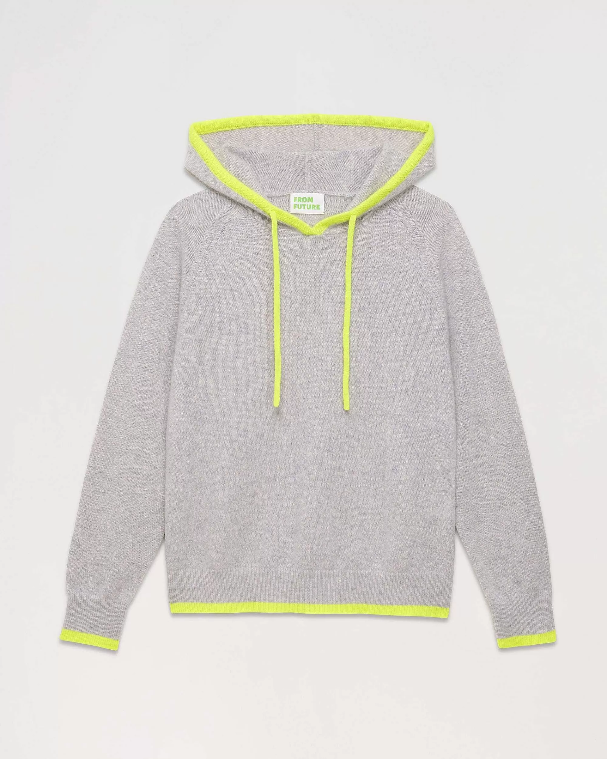 Best FROM FUTURE Pull Hoodie Liserets Contrastes Leger Gris Chine Clair
