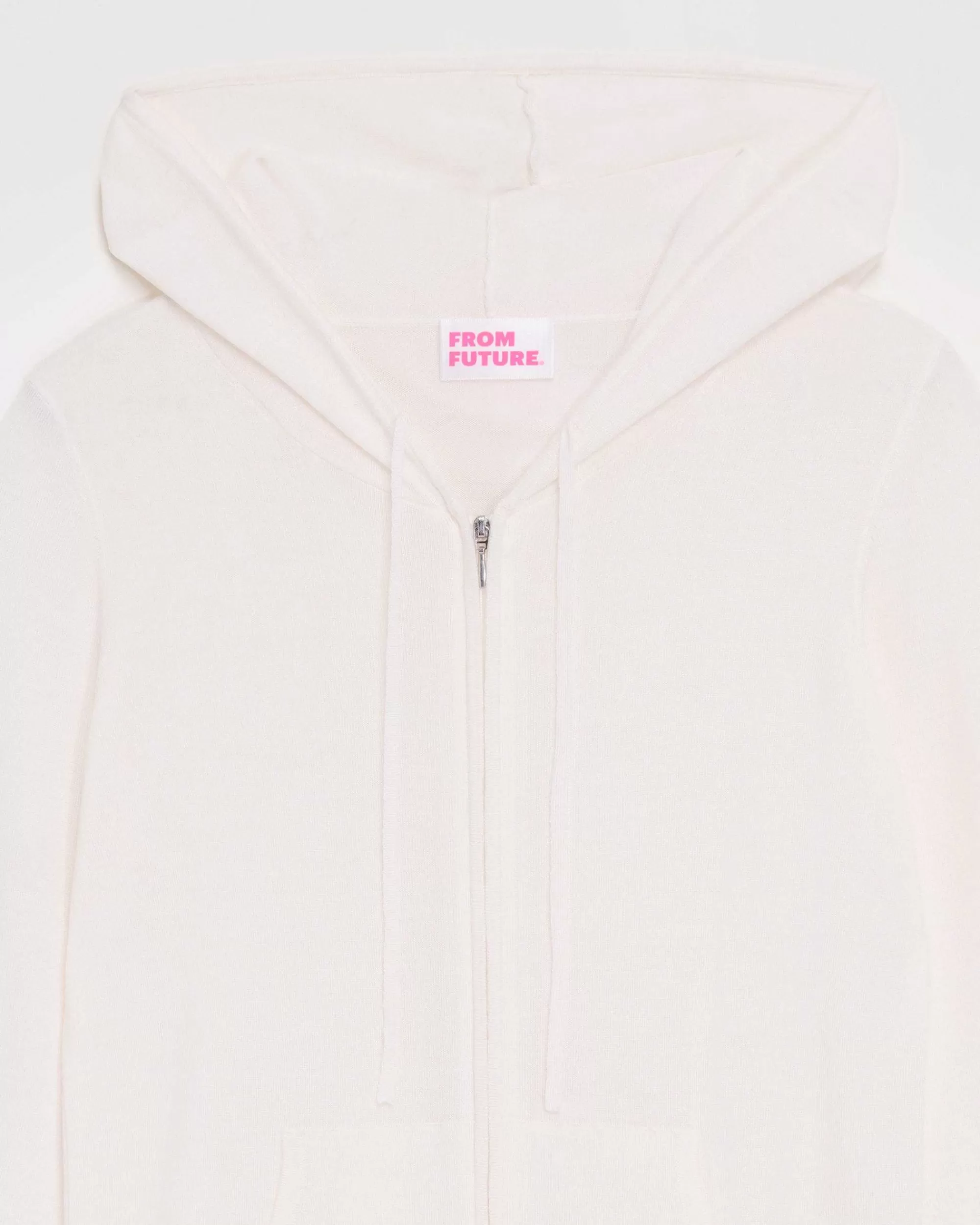 Cheap FROM FUTURE Pull Hoodie Zippe Ecru