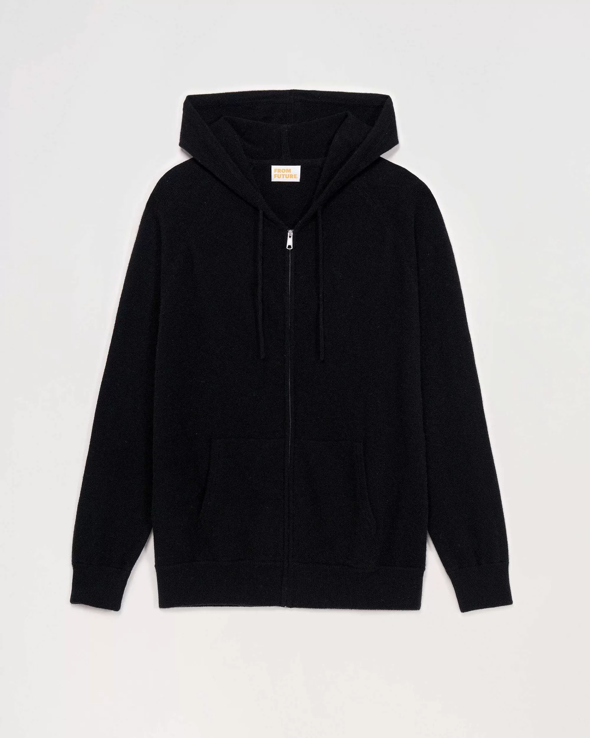 Sale FROM FUTURE Pull Hoodie Zippe Basique Noir